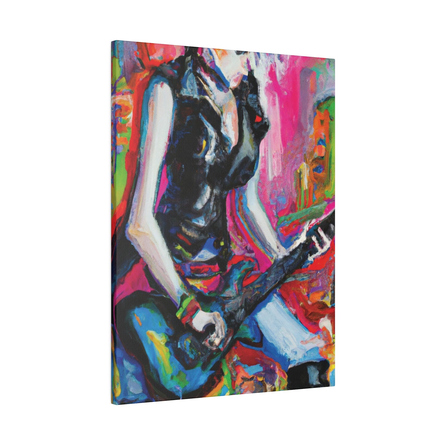 795W - Rockstar Oil Painting Style Print | Poster | Home Decor | Wall Art | Music Art | Canvas