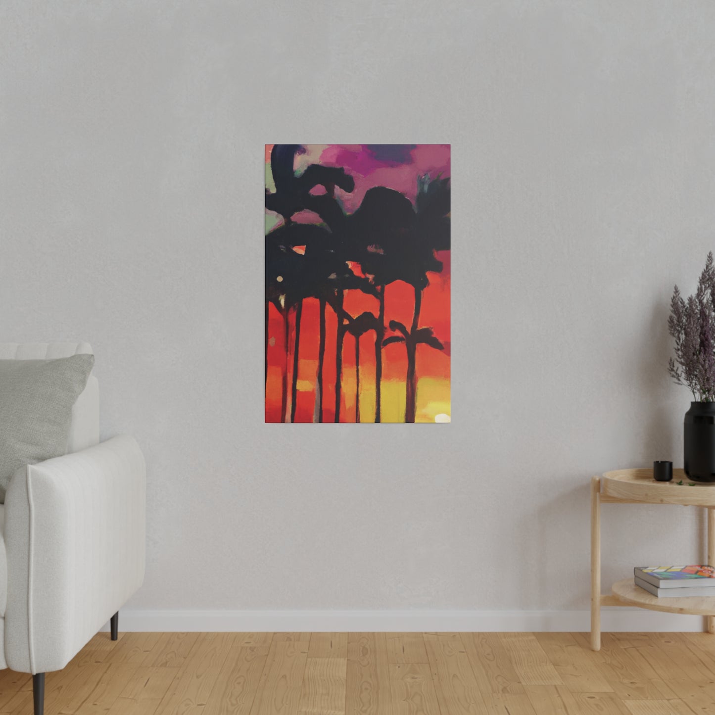 9653K - Miami Beach Sunset Painting Print | Miami | Beach | Sunset | Poster | Home Decor | Wall Art | Canvas
