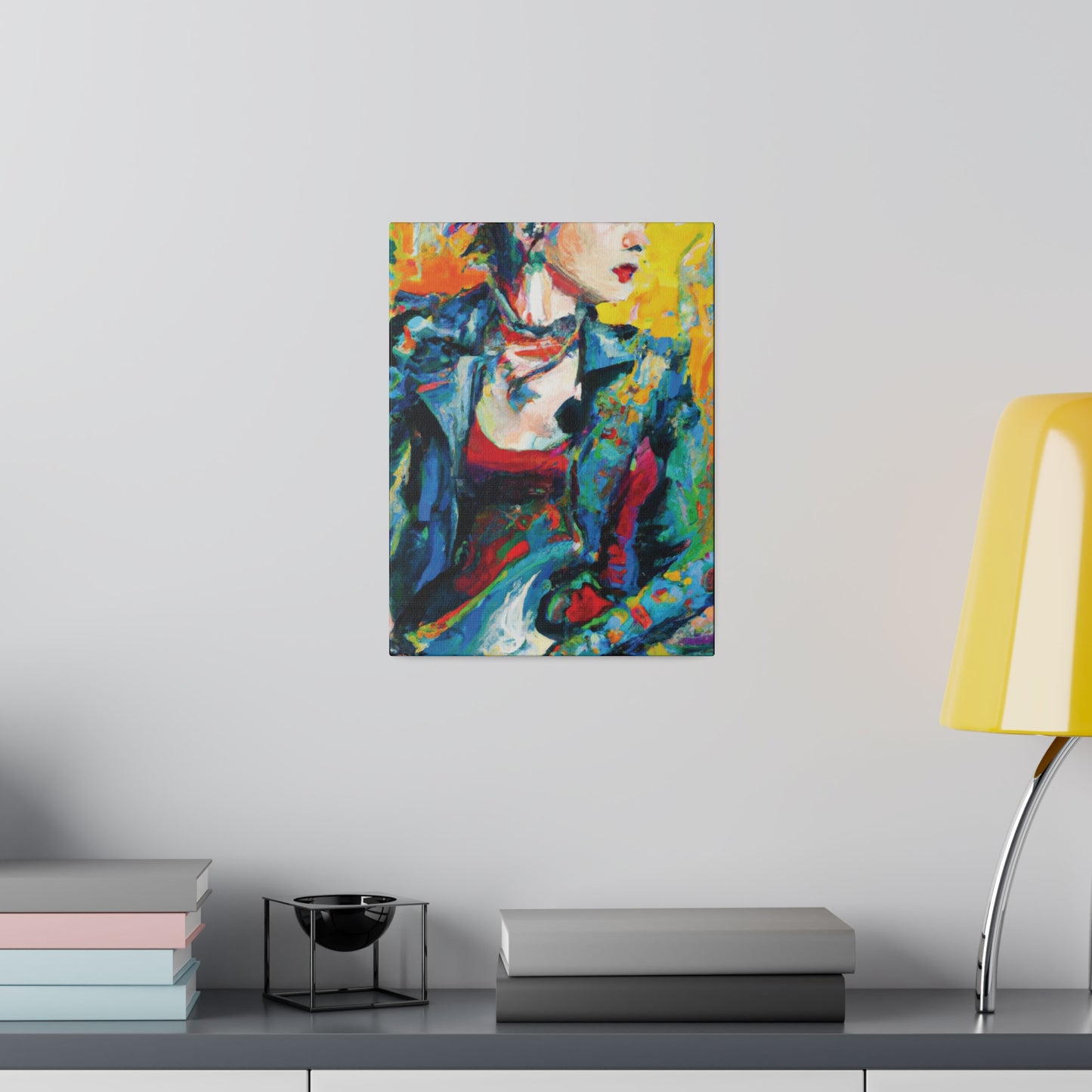 9075K - Rockstar Oil Painting Style Print | Poster | Home Decor | Wall Art | Music Art | Canvas