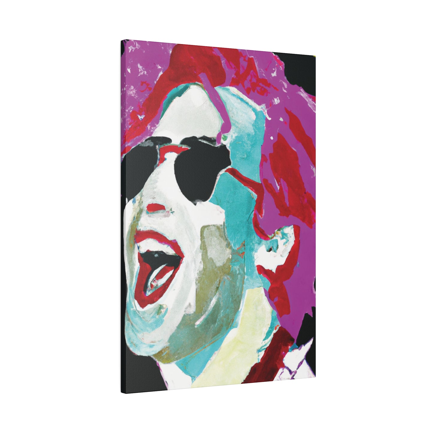 7676H - Rockstar Painting Print | Face | Abstract | Poster | Home Decor | Wall Art | Music Art | Canvas