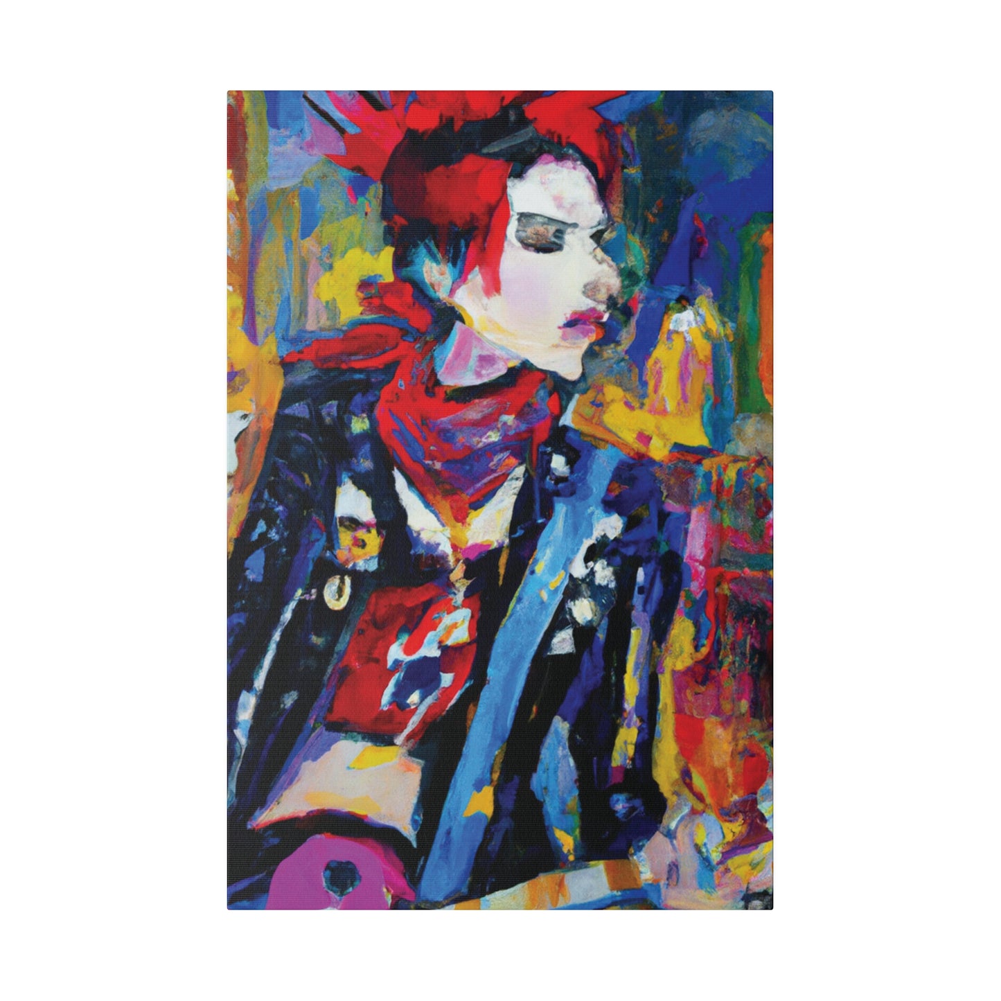 8996X - Rockstar Oil Painting Style Print | Poster | Home Decor | Wall Art | Music Art | Canvas