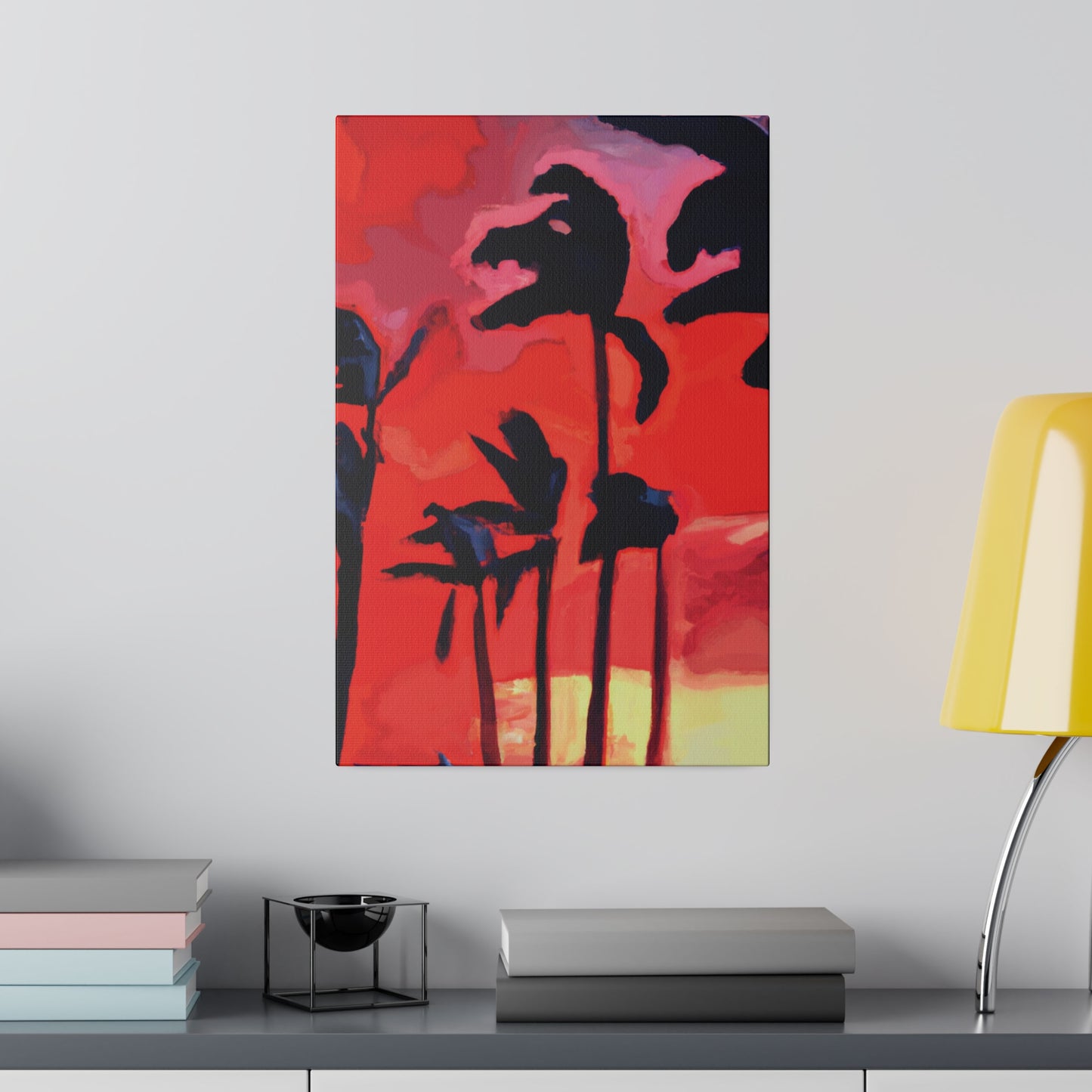 7933T - Miami Beach Sunset Painting Print | Miami | Beach | Sunset | Poster | Home Decor | Wall Art | Canvas