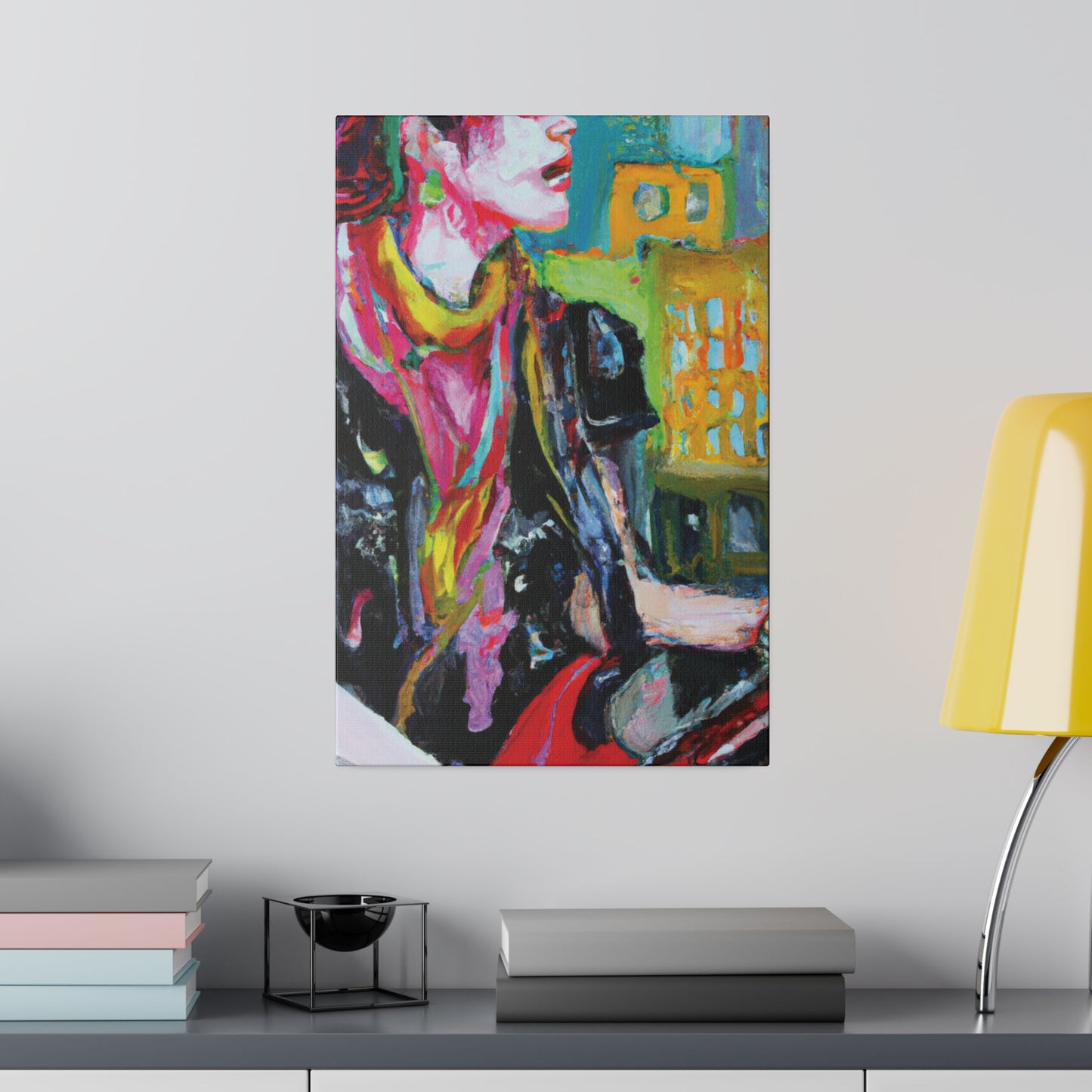 9896T - Rockstar Oil Painting Style Print | Poster | Home Decor | Wall Art | Music Art | Canvas