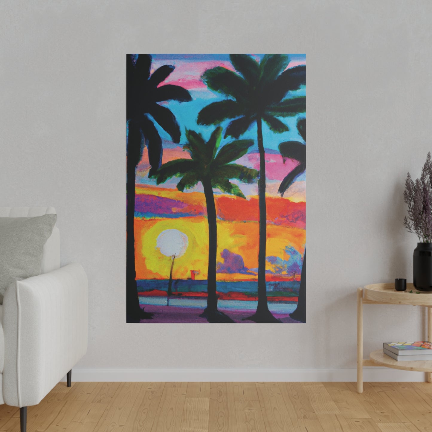 9043Y - Miami Beach Sunset Painting Print | Miami | Beach | Sunset | Poster | Home Decor | Wall Art | Canvas