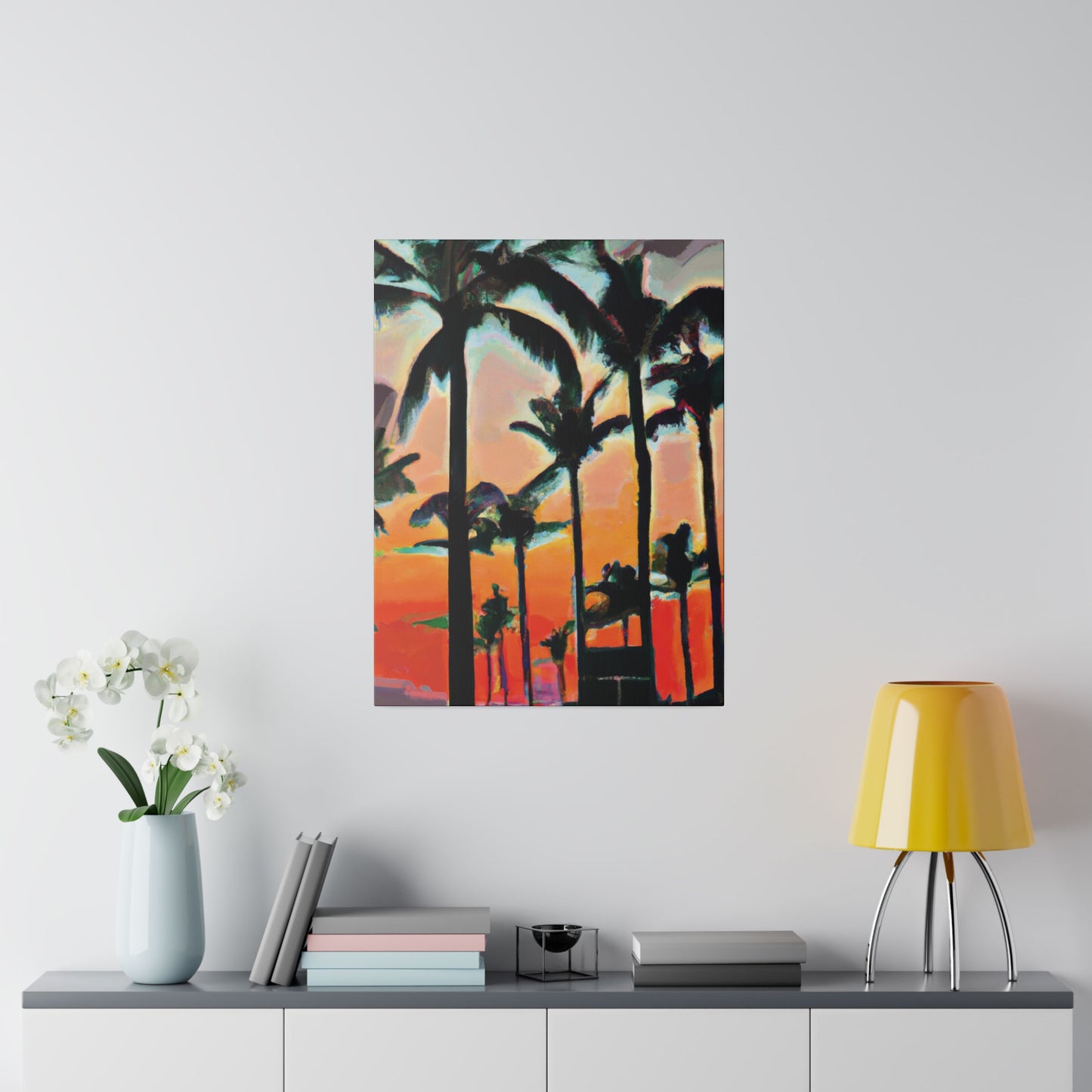 4891A - Miami Beach Sunset Painting Print | Miami | Beach | Sunset | Poster | Home Decor | Wall Art | Canvas