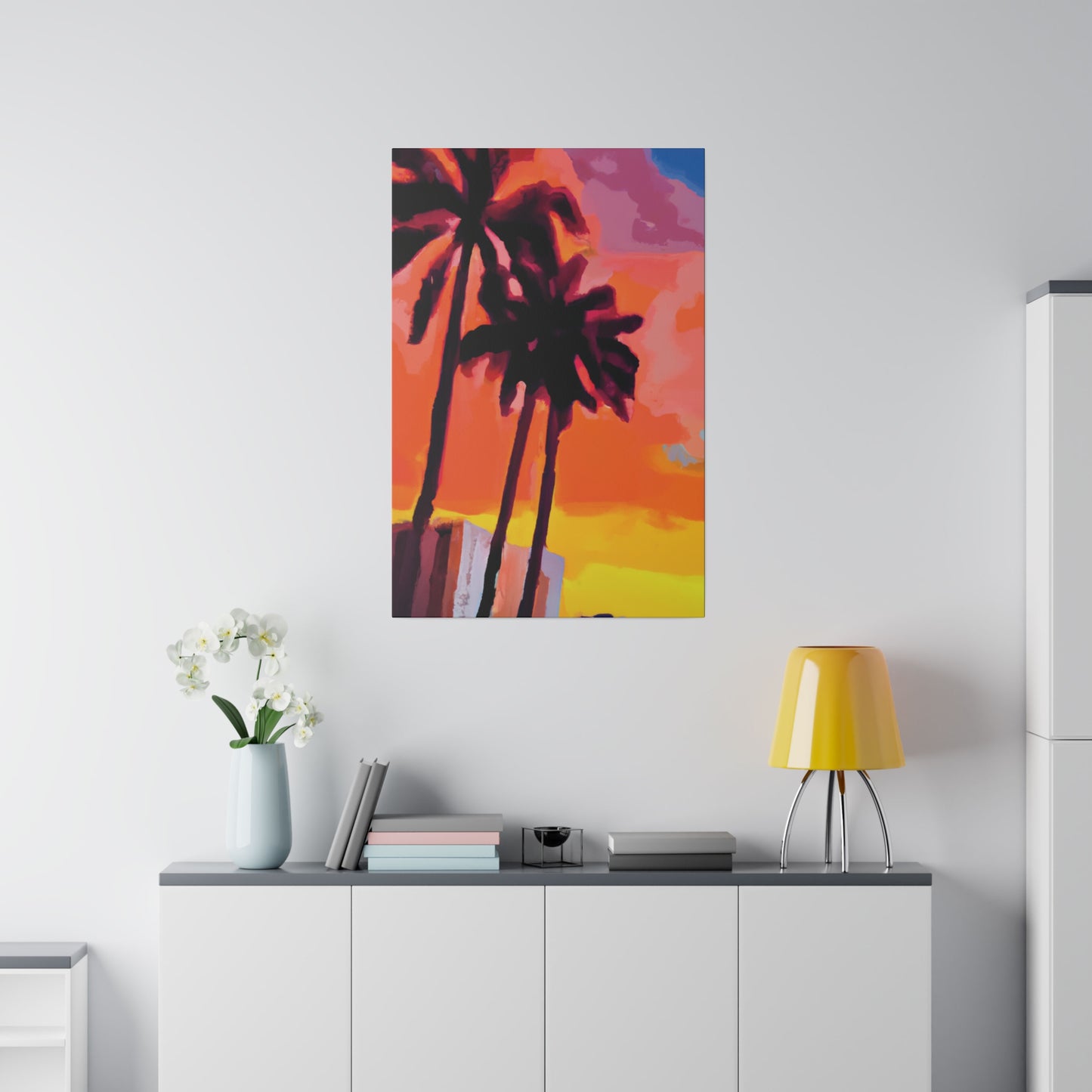 8398N - Miami Beach Sunset Painting Print | Miami | Beach | Sunset | Poster | Home Decor | Wall Art | Canvas