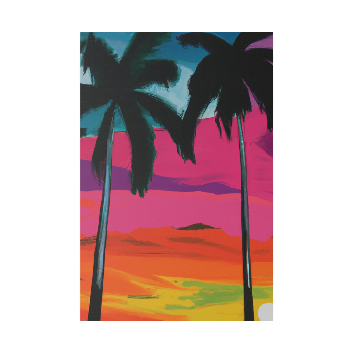 9027A - Miami Beach Sunset Painting Print | Miami | Beach | Sunset | Poster | Home Decor | Wall Art | Canvas