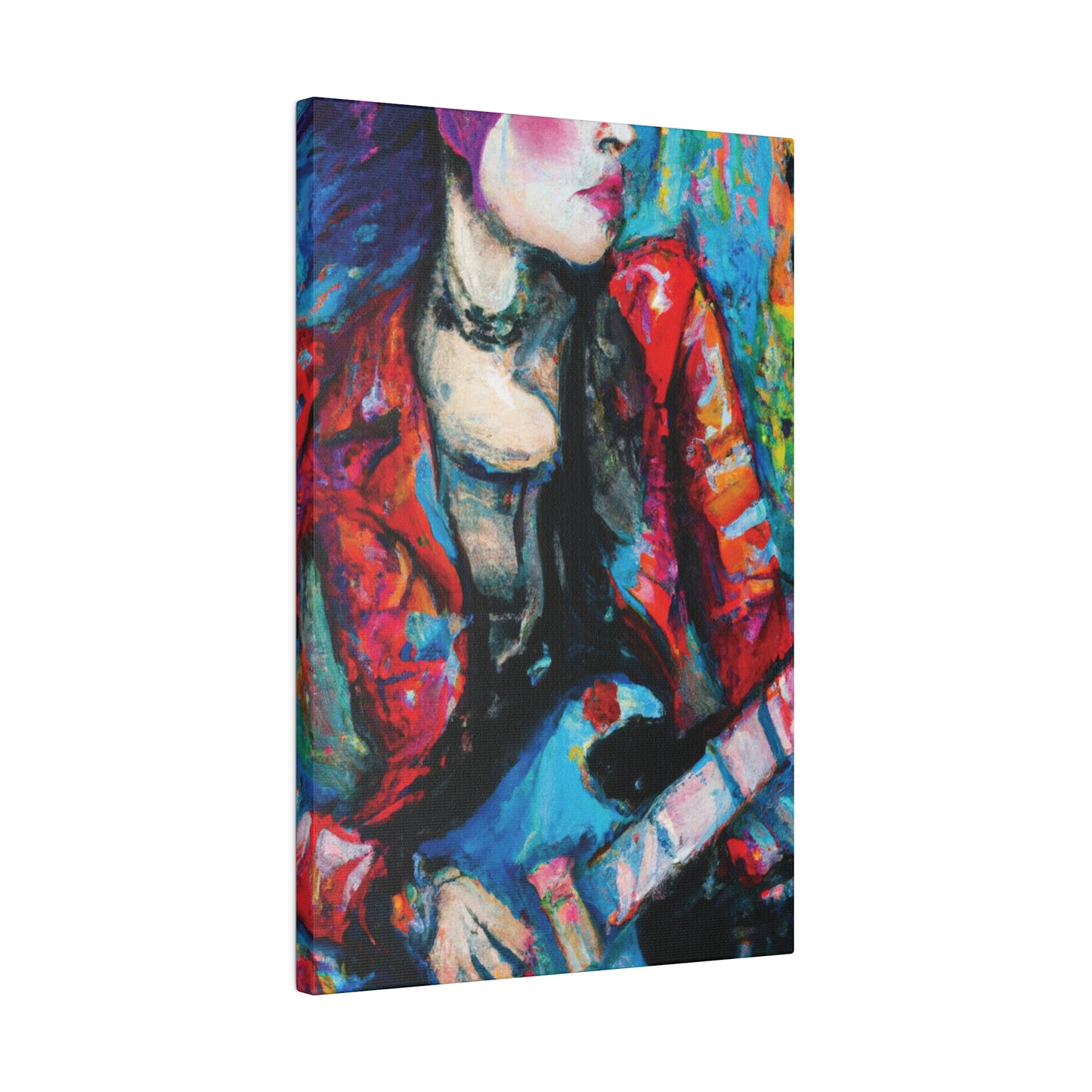 7551J - Rockstar Oil Painting Style Print | Poster | Home Decor | Wall Art | Music Art | Canvas