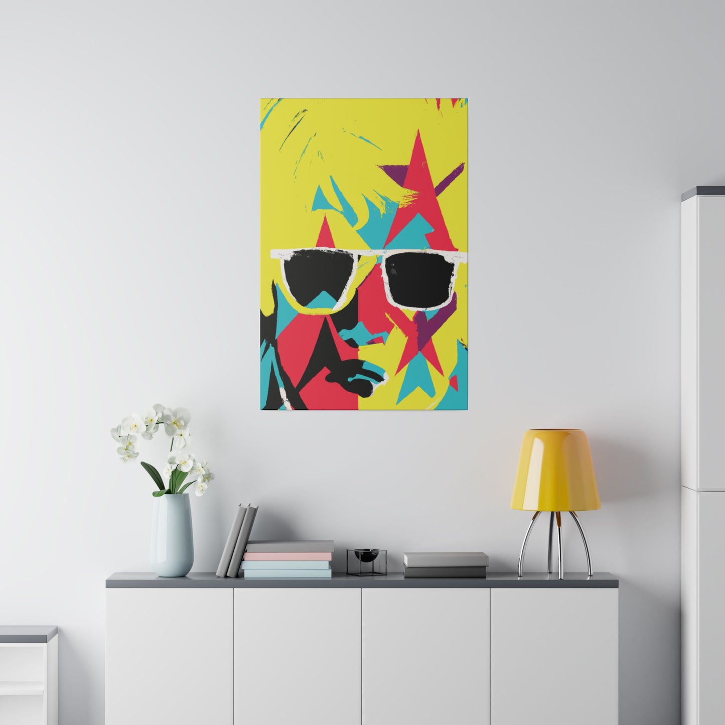 8383B - Rockstar Painting Print | Face | Abstract | Poster | Home Decor | Wall Art | Music Art | Canvas