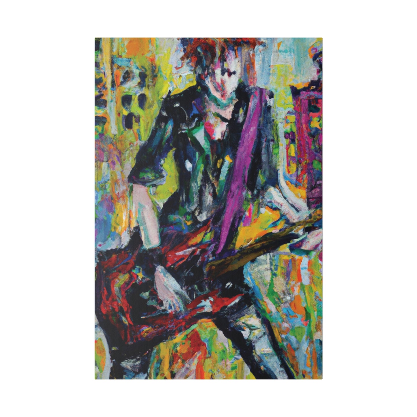 5521G - Rockstar Oil Painting Style Print | Poster | Home Decor | Wall Art | Music Art | Canvas