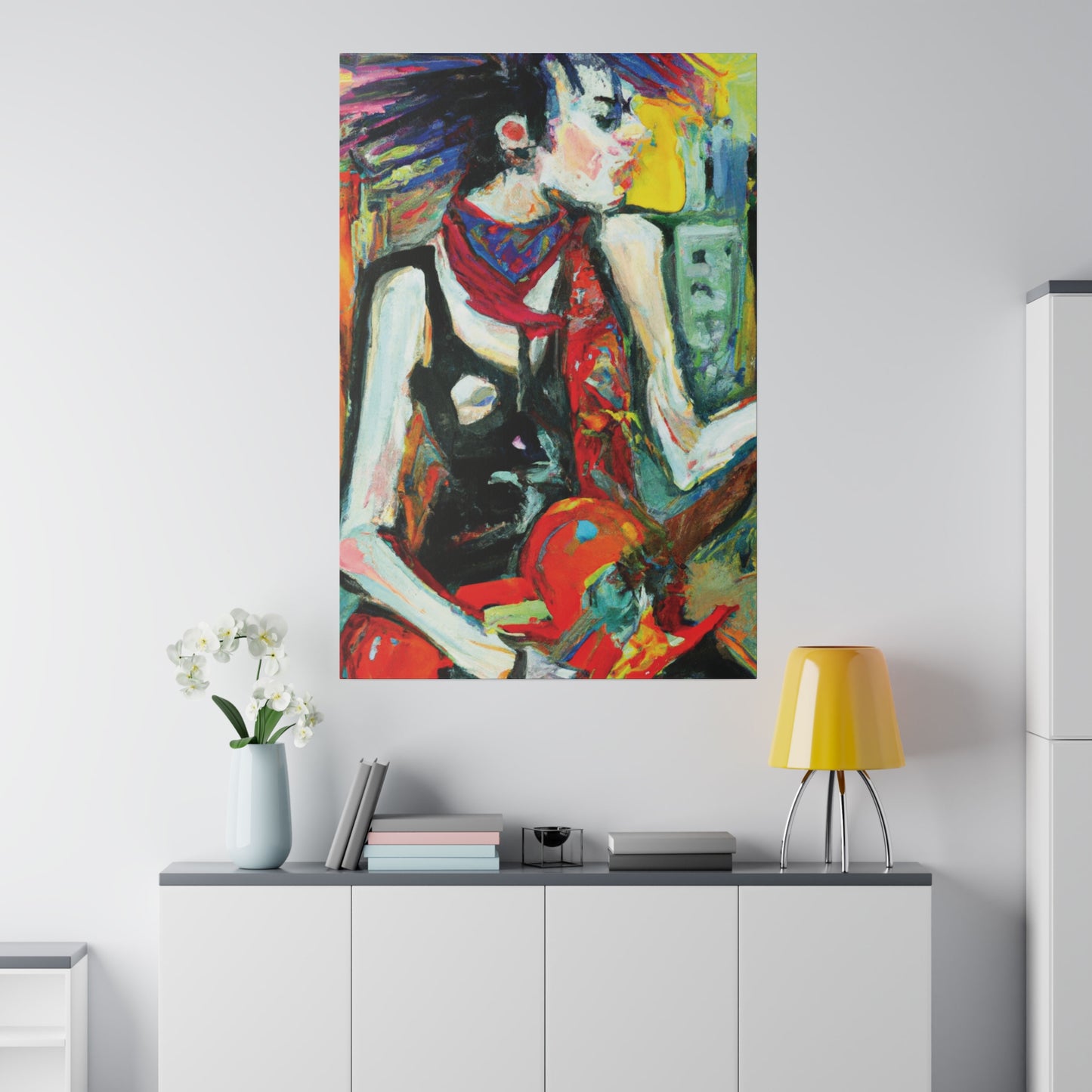 8733Q - Rockstar Oil Painting Style Print | Poster | Home Decor | Wall Art | Music Art | Canvas