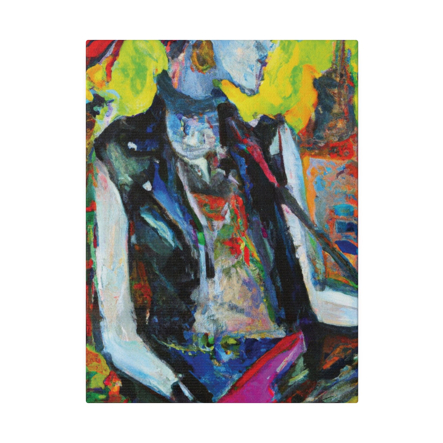 7349W - Rockstar Oil Painting Style Print | Poster | Home Decor | Wall Art | Music Art | Canvas