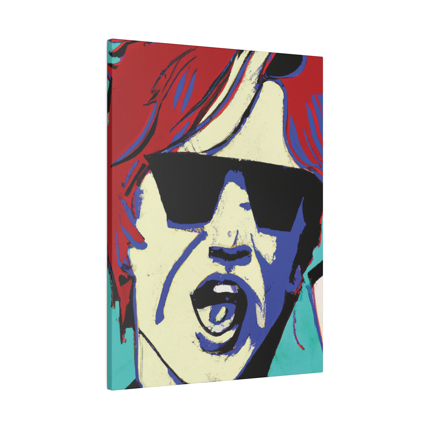 3245Z - Rockstar Painting Print | Face | Abstract | Poster | Home Decor | Wall Art | Music Art | Canvas
