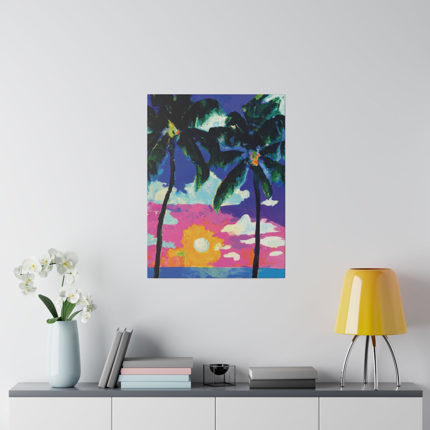 1951V - Miami Beach Sunset Painting Print | Miami | Beach | Sunset | Poster | Home Decor | Wall Art | Canvas