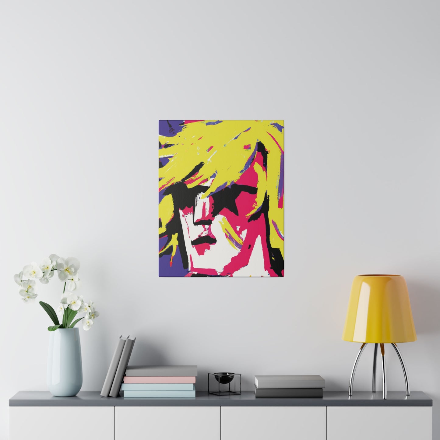 7709F - Rockstar Painting Print | Face | Abstract | Poster | Home Decor | Wall Art | Music Art | Canvas