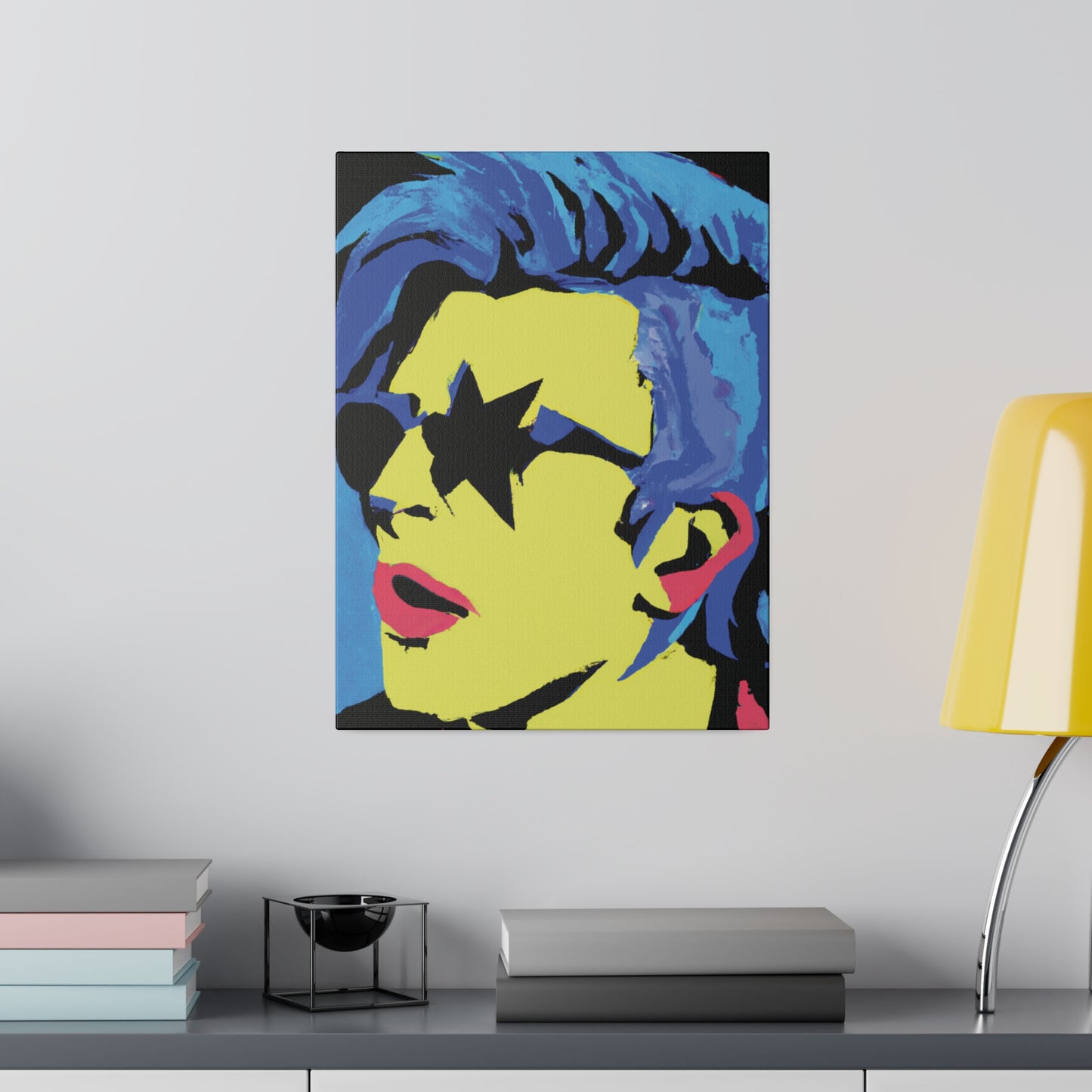 9361F - Rockstar Painting Print | Face | Abstract | Poster | Home Decor | Wall Art | Music Art | Canvas