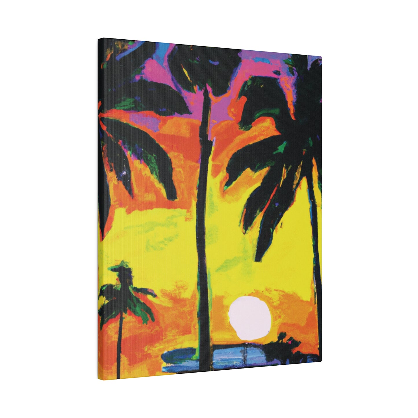 5285D - Miami Beach Sunset Painting Print | Miami | Beach | Sunset | Poster | Home Decor | Wall Art | Canvas