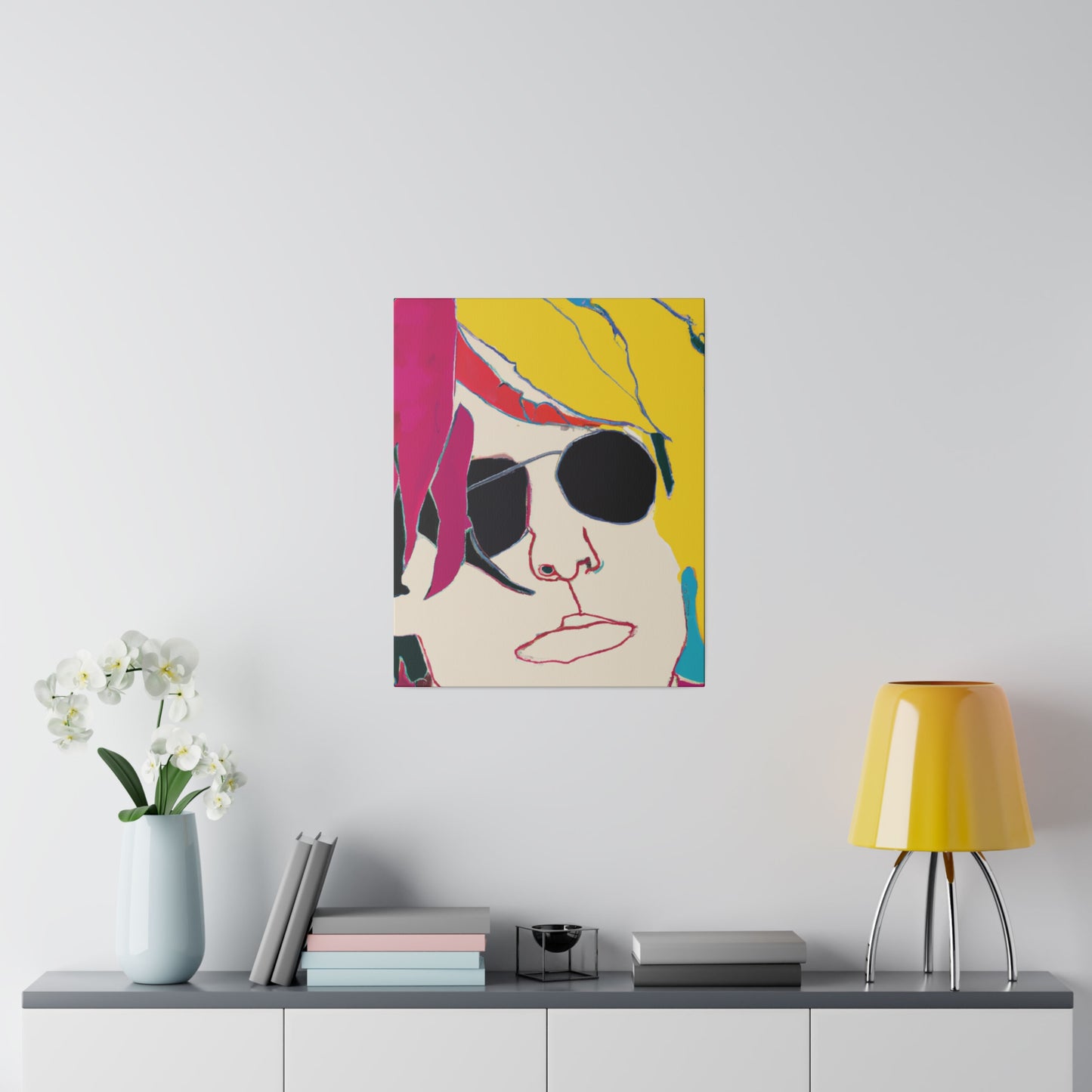 9138E - Rockstar Painting Print | Face | Abstract | Poster | Home Decor | Wall Art | Music Art | Canvas