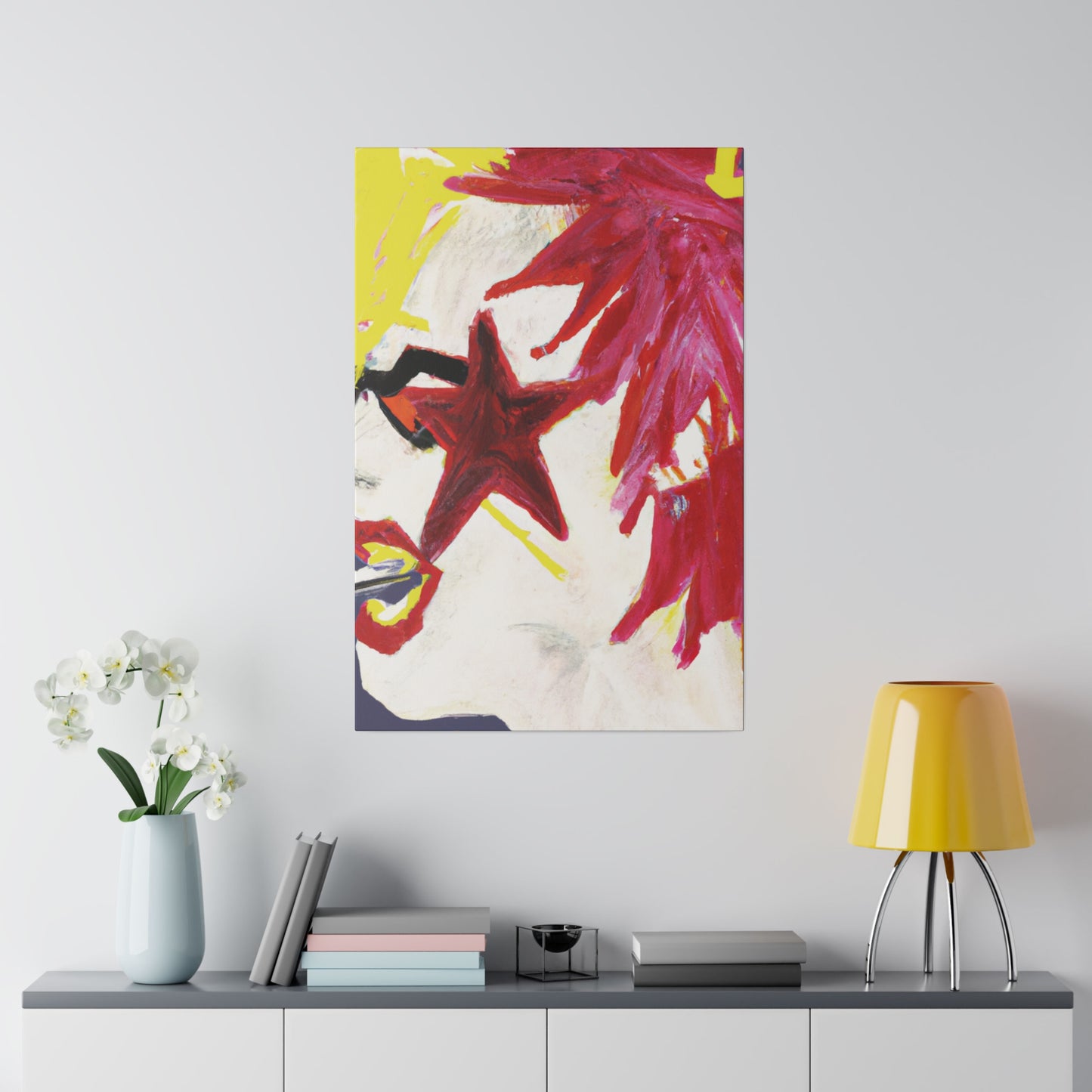 5967Z - Rockstar Painting Print | Face | Abstract | Poster | Home Decor | Wall Art | Music Art | Canvas