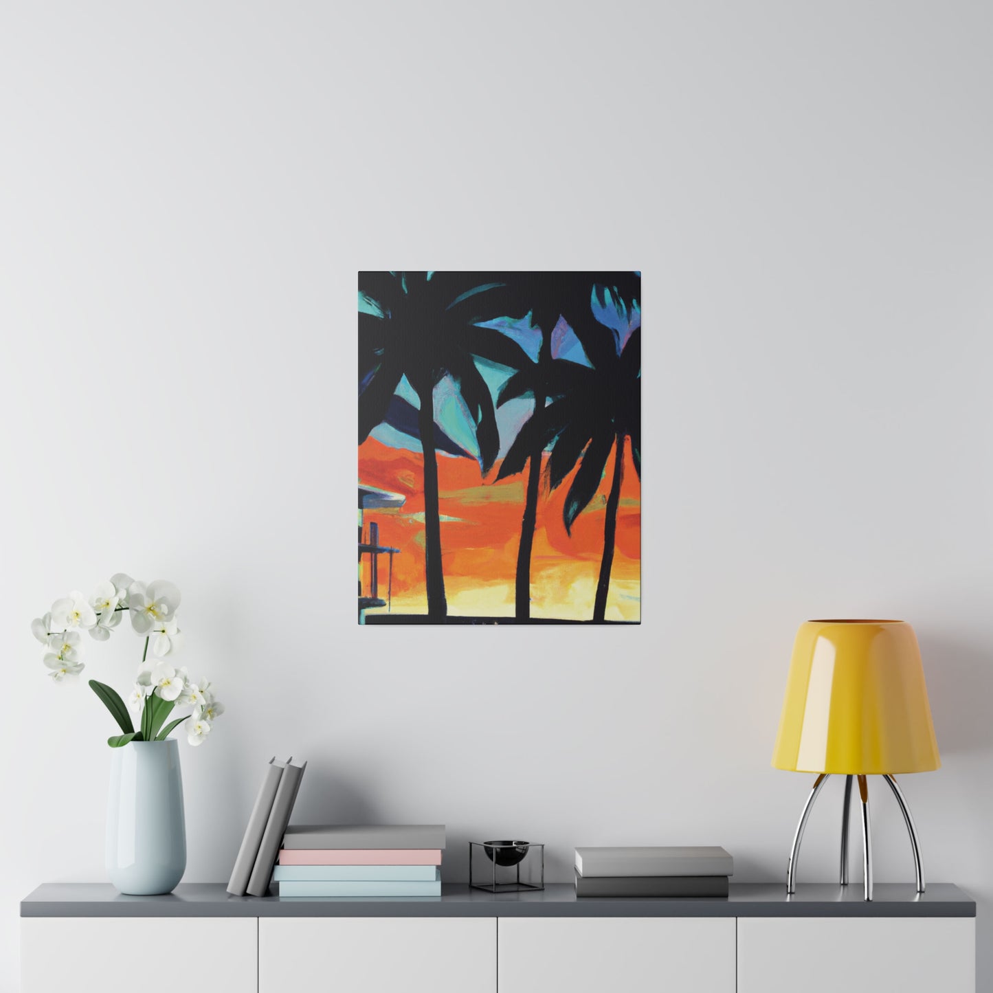 4567W - Miami Beach Sunset Painting Print | Miami | Beach | Sunset | Poster | Home Decor | Wall Art | Canvas