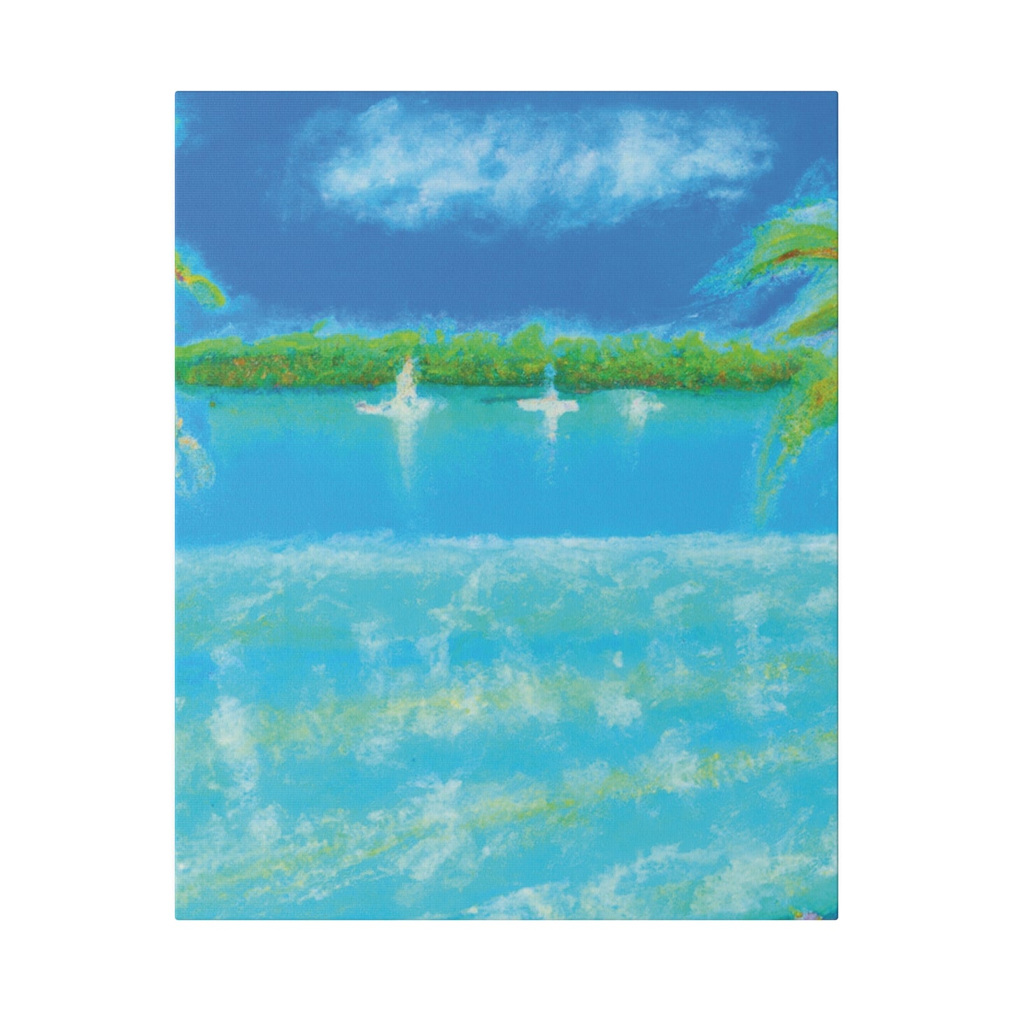 8369D - Bahamas Ocean Painting Print | Bahamas | Ocean | Beach | Poster | Home Decor | Wall Art | Canvas