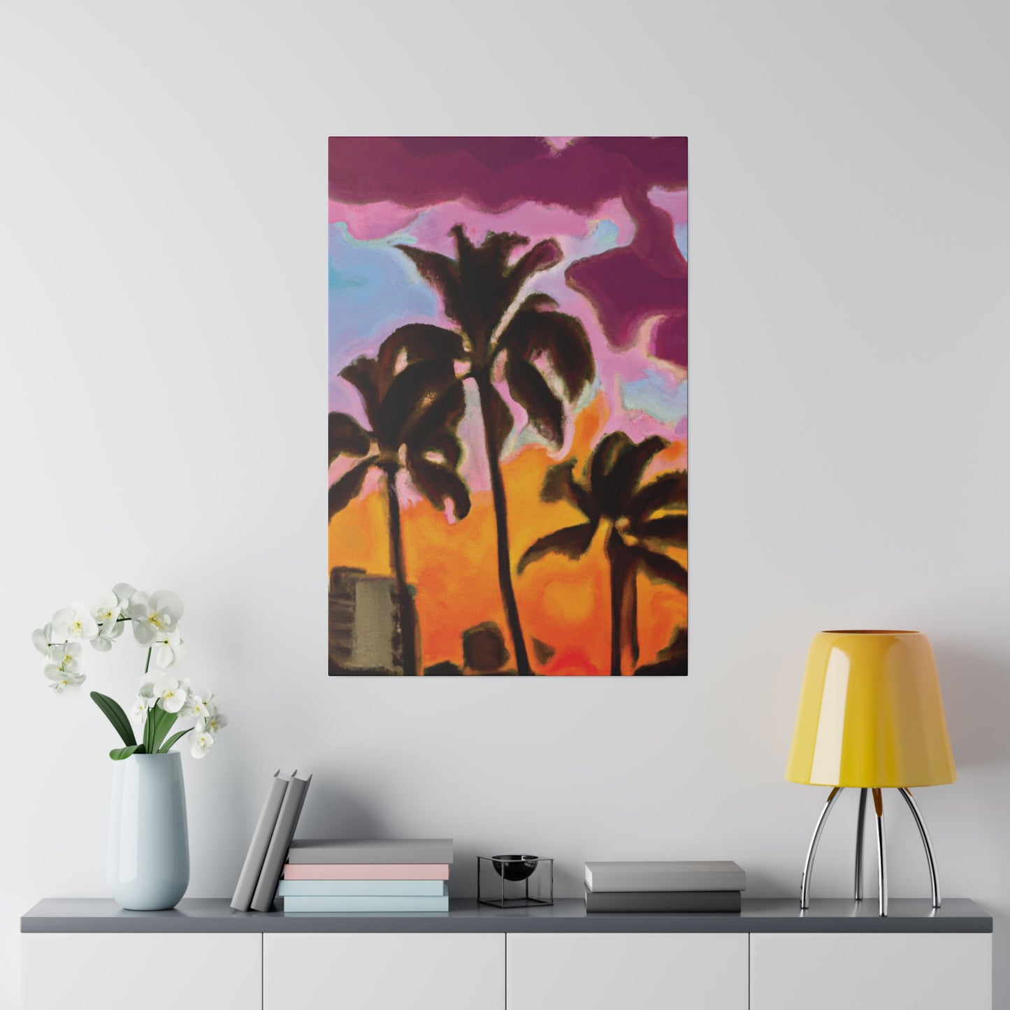 6721C - Miami Beach Sunset Painting Print | Miami | Beach | Sunset | Poster | Home Decor | Wall Art | Canvas