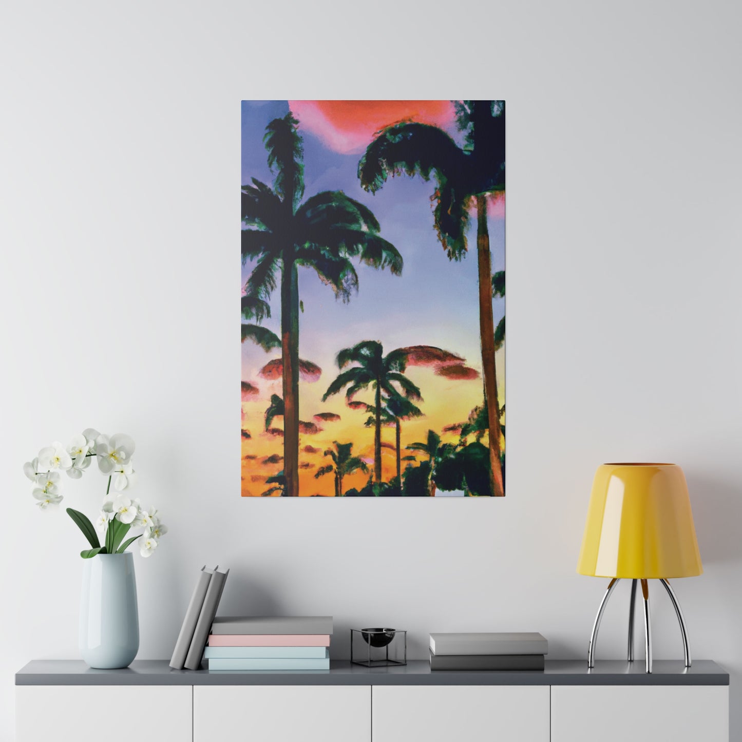 5202J - Miami Beach Sunset Painting Print | Miami | Beach | Sunset | Poster | Home Decor | Wall Art | Canvas