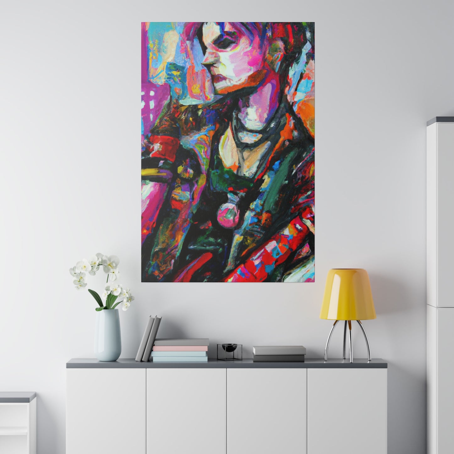 9392B - Rockstar Oil Painting Style Print | Poster | Home Decor | Wall Art | Music Art | Canvas