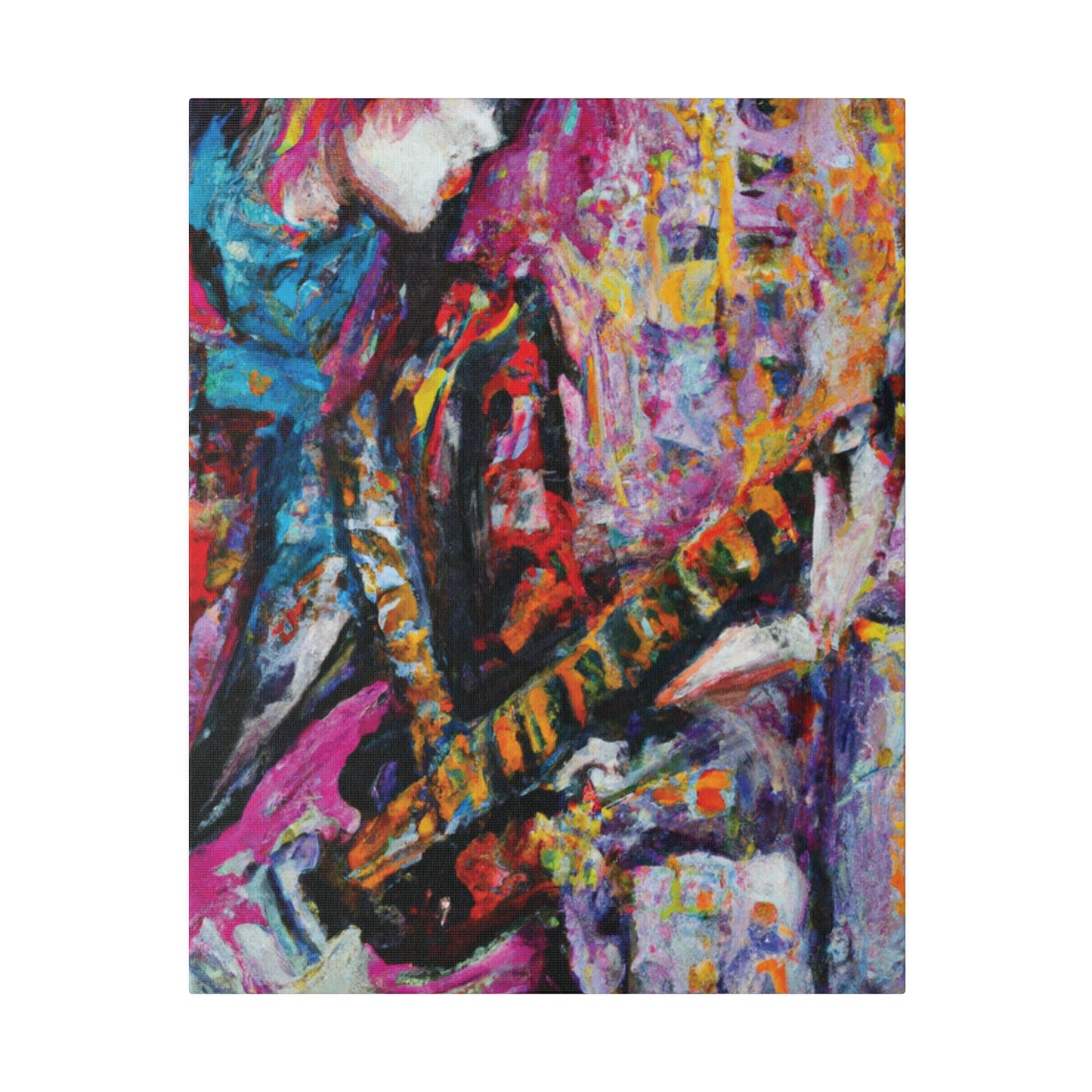 7772X - Rockstar Oil Painting Style Print | Poster | Home Decor | Wall Art | Music Art | Canvas