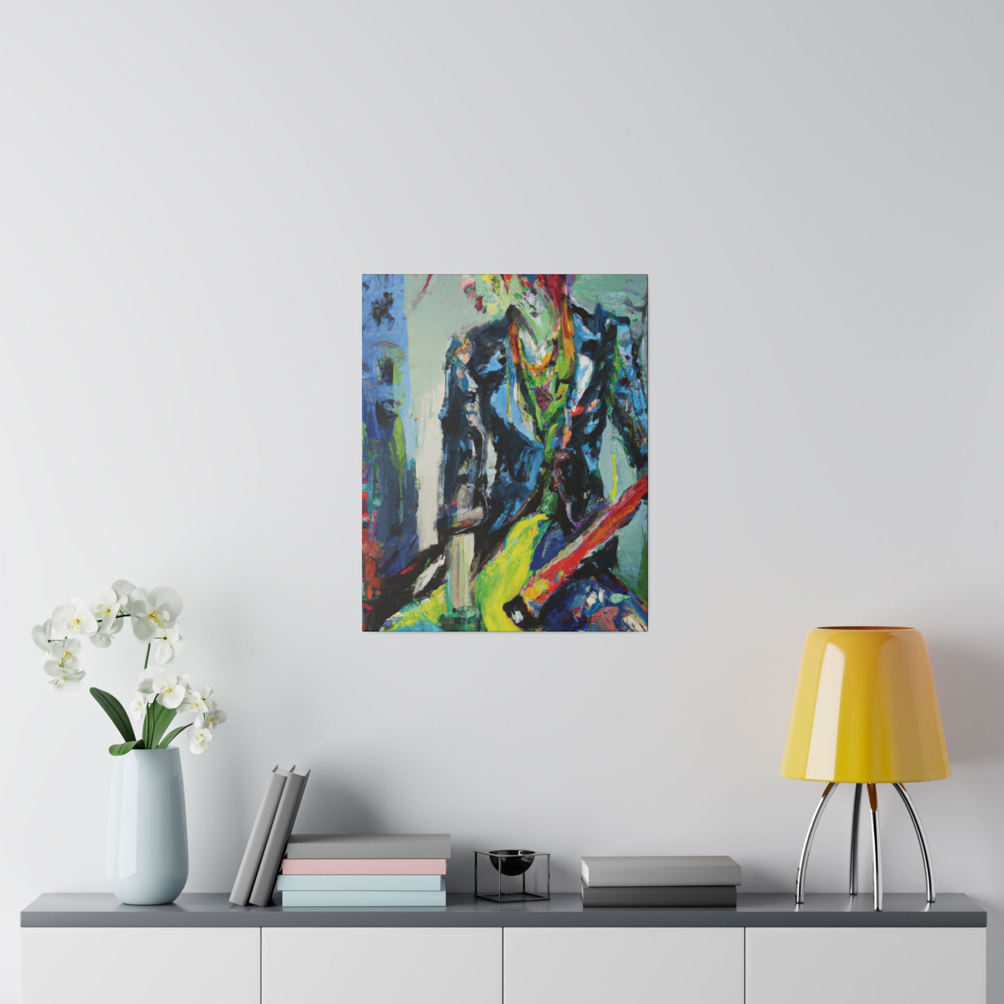 5111Y - Rockstar Oil Painting Style Print | Poster | Home Decor | Wall Art | Music Art | Canvas