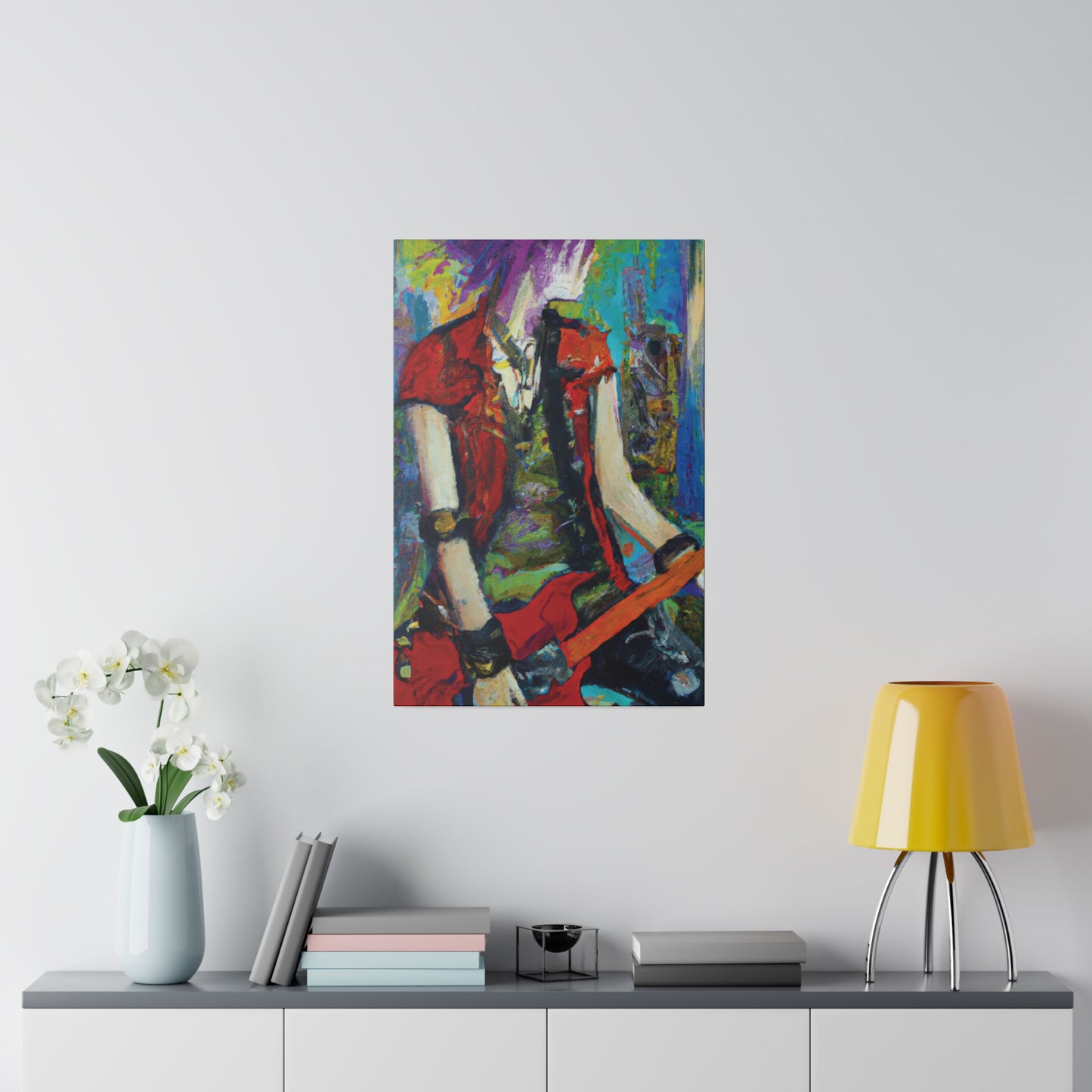 2205O - Rockstar Oil Painting Style Print | Poster | Home Decor | Wall Art | Music Art | Canvas