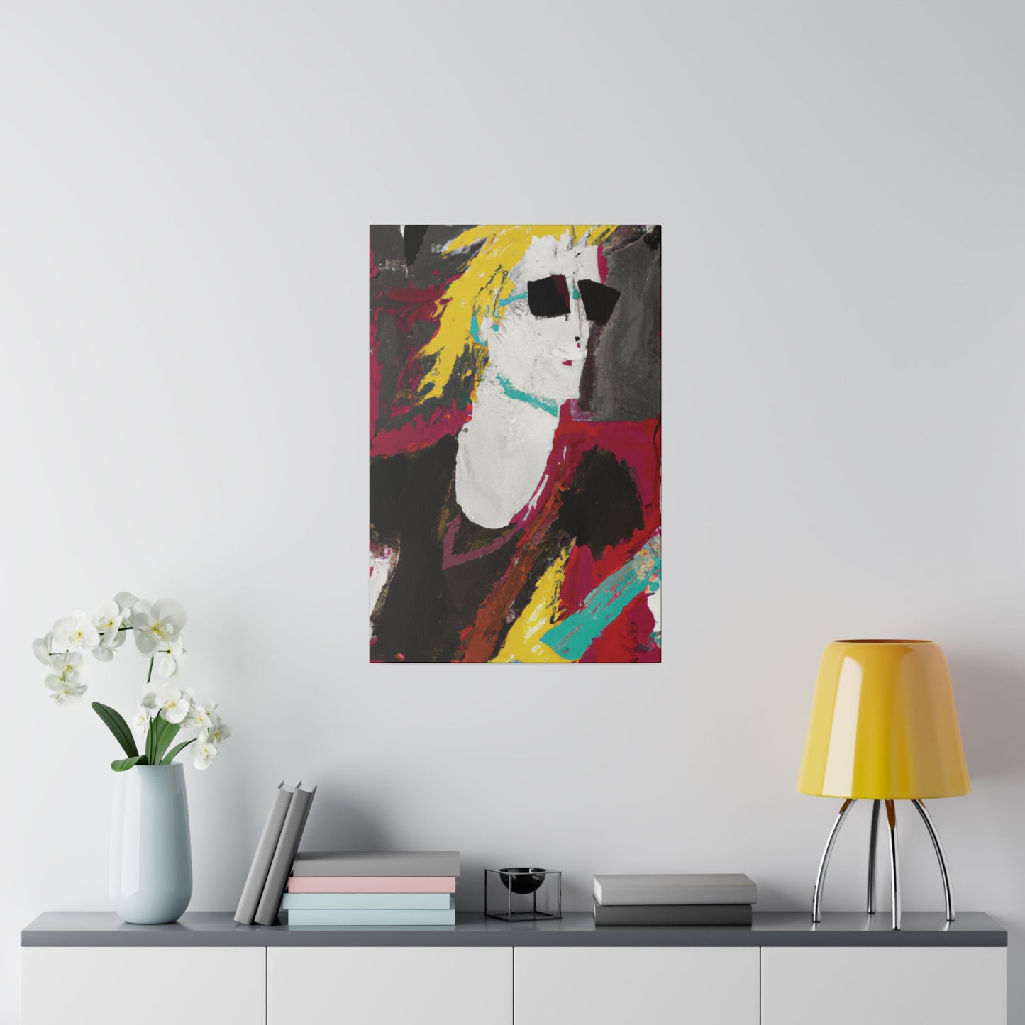 9346S - Rockstar Painting Print | Face | Abstract | Poster | Home Decor | Wall Art | Music Art | Canvas