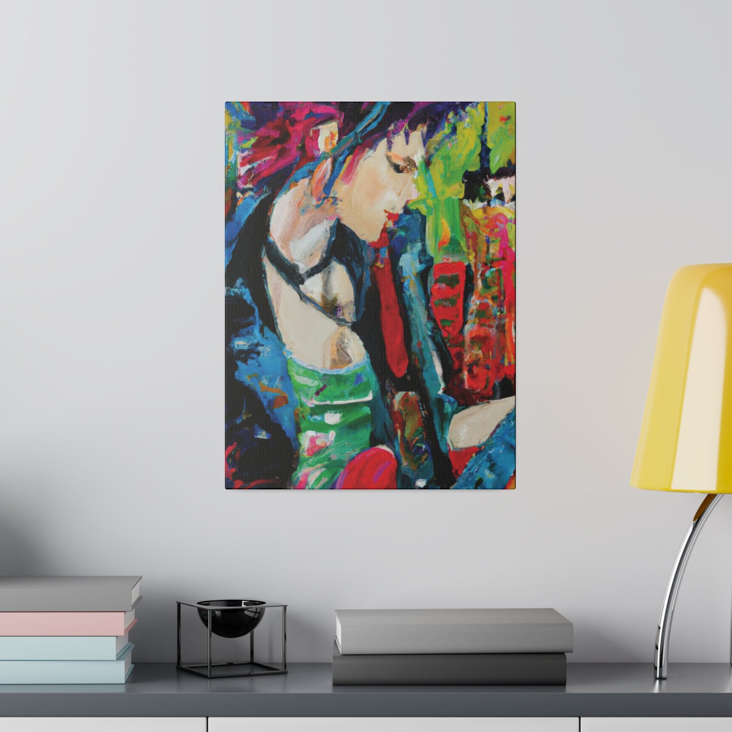 7125T - Rockstar Oil Painting Style Print | Poster | Home Decor | Wall Art | Music Art | Canvas