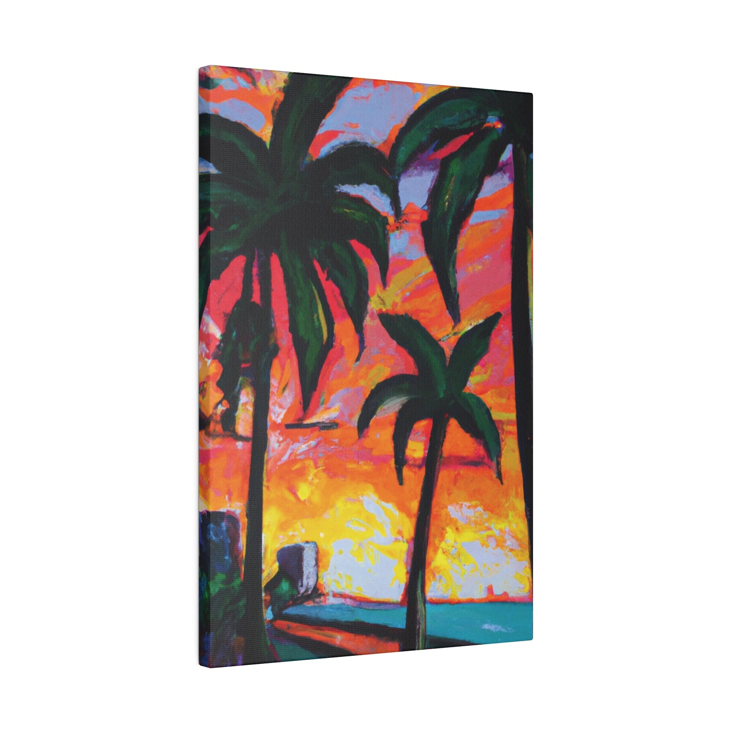 5471R - Miami Beach Sunset Painting Print | Miami | Beach | Sunset | Poster | Home Decor | Wall Art | Canvas