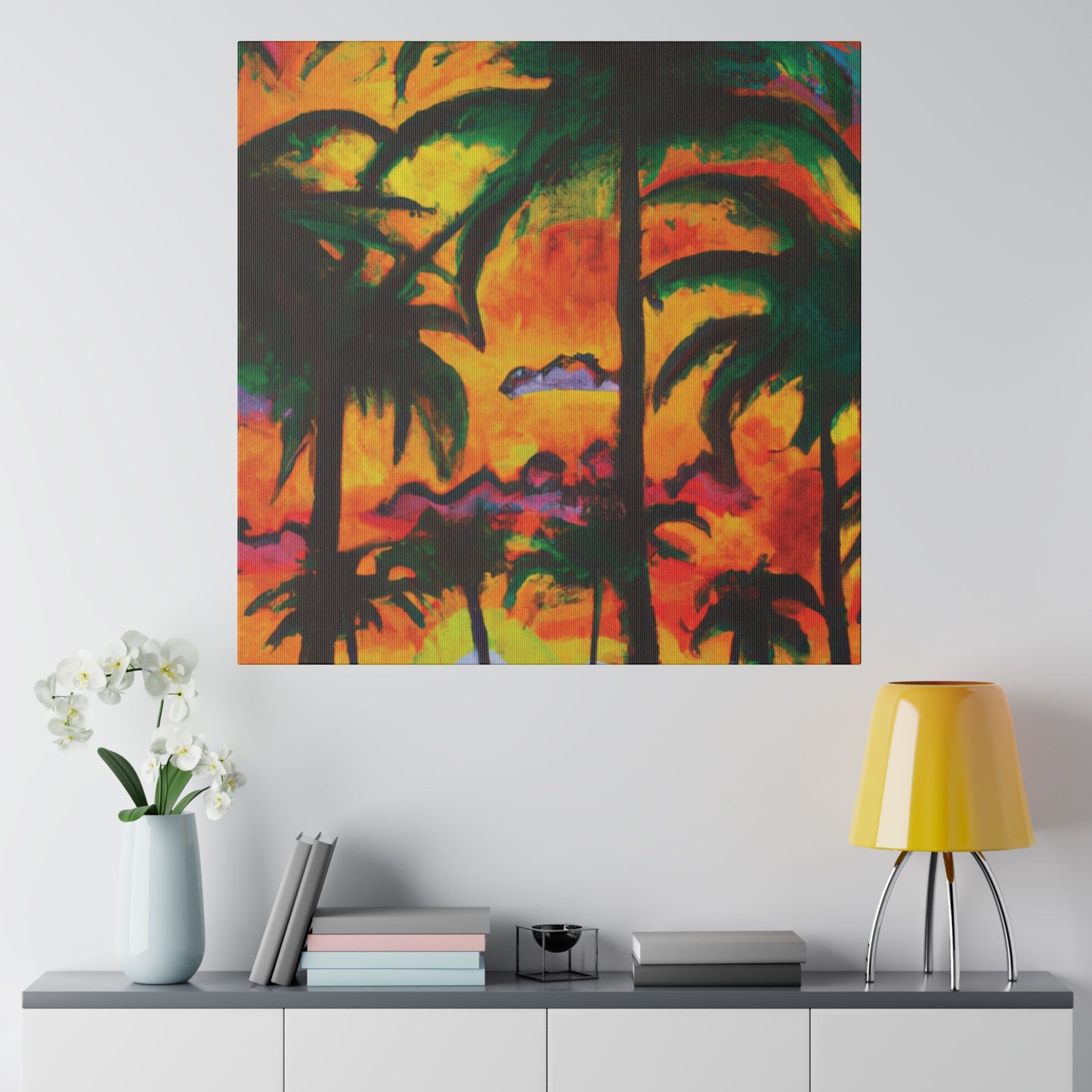 5820T - Miami Beach Sunset Painting Print | Miami | Beach | Sunset | Poster | Home Decor | Wall Art | Canvas