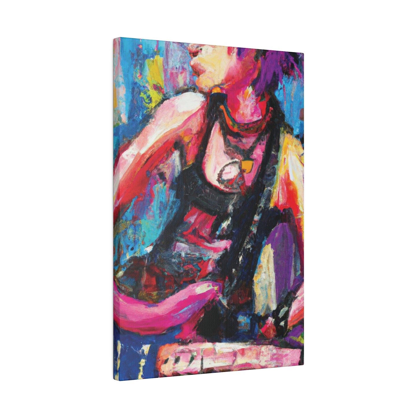 7793Y - Rockstar Oil Painting Style Print | Poster | Home Decor | Wall Art | Music Art | Canvas