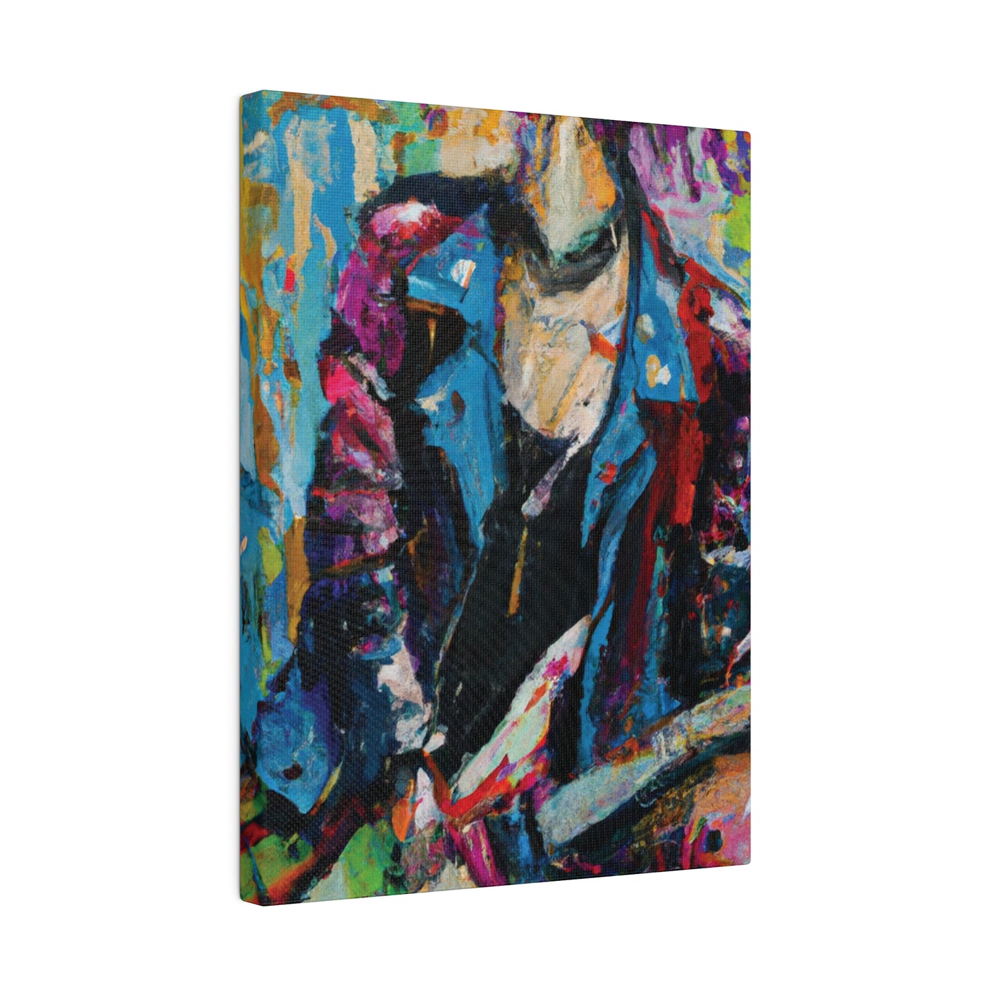 9653F - Rockstar Oil Painting Style Print | Poster | Home Decor | Wall Art | Music Art | Canvas