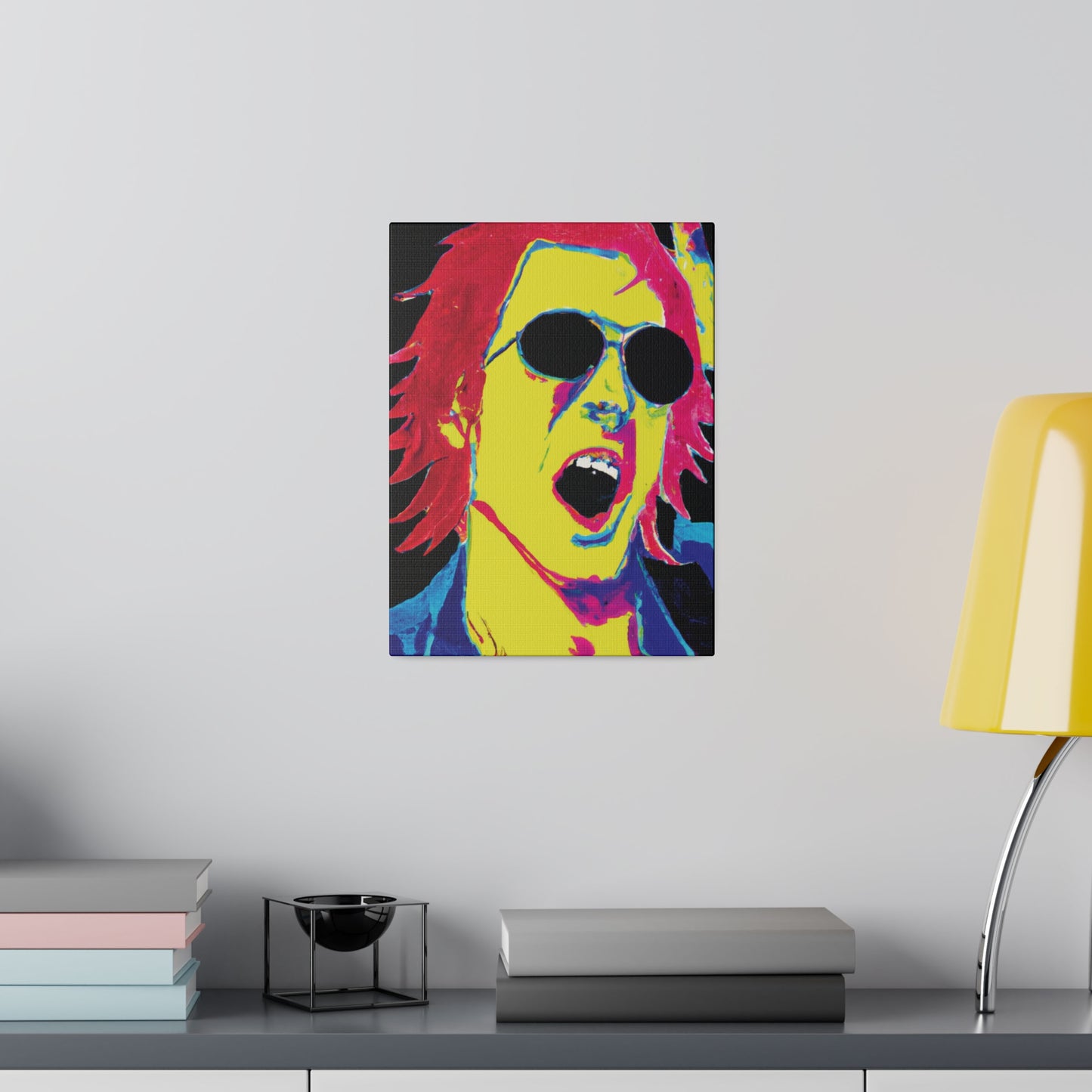 3158P - Rockstar Painting Print | Face | Abstract | Poster | Home Decor | Wall Art | Music Art | Canvas