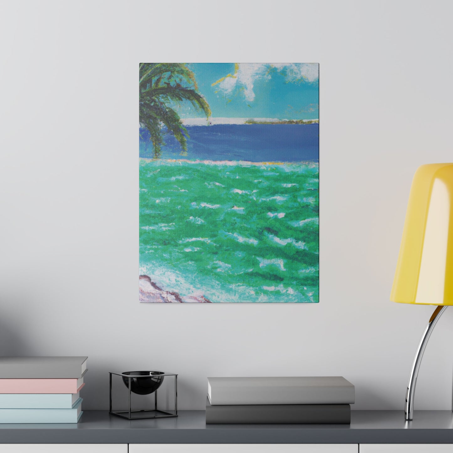 8274K - Bahamas Ocean Painting Print | Bahamas | Ocean | Beach | Poster | Home Decor | Wall Art | Canvas