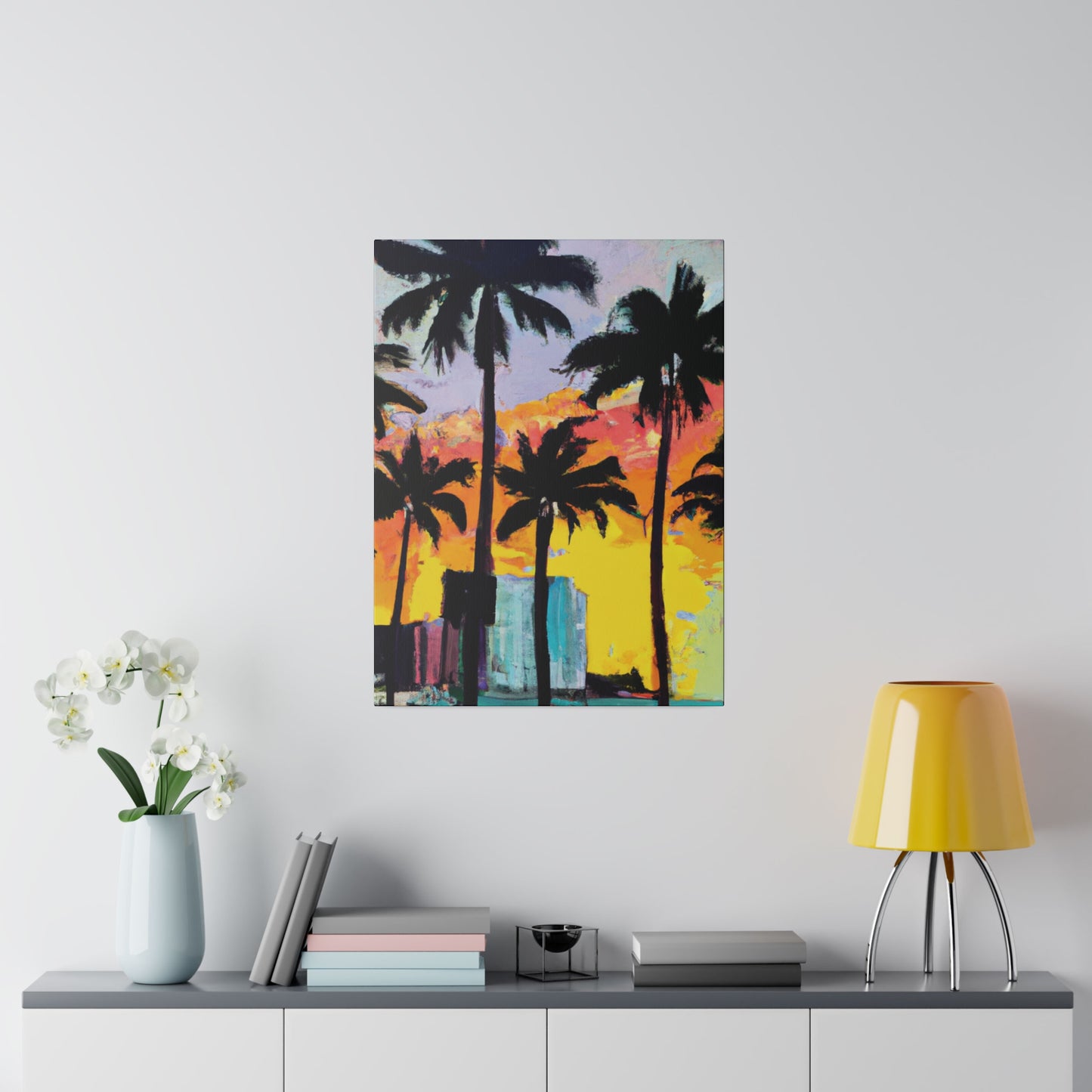 10266L - Miami Beach Sunset Painting Print | Miami | Beach | Sunset | Poster | Home Decor | Wall Art | Canvas