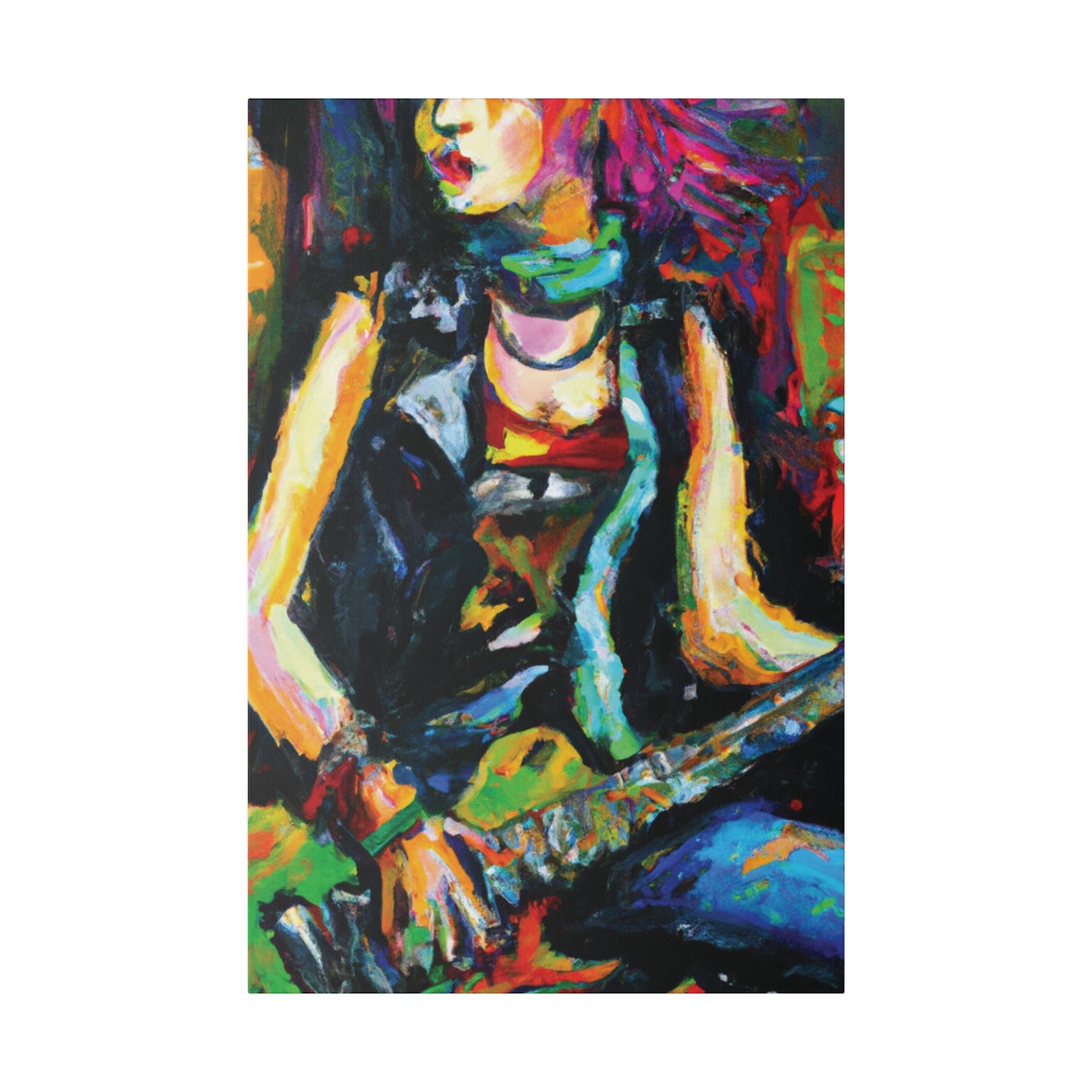 7187Z - Rockstar Oil Painting Style Print | Poster | Home Decor | Wall Art | Music Art | Canvas