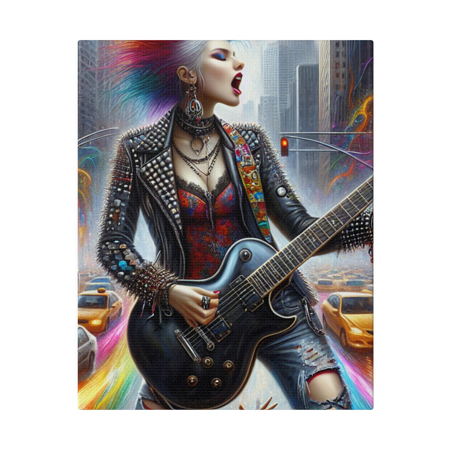 7301Z - Rockstar Oil Painting Style Print | Poster | Home Decor | Wall Art | Music Art | Canvas