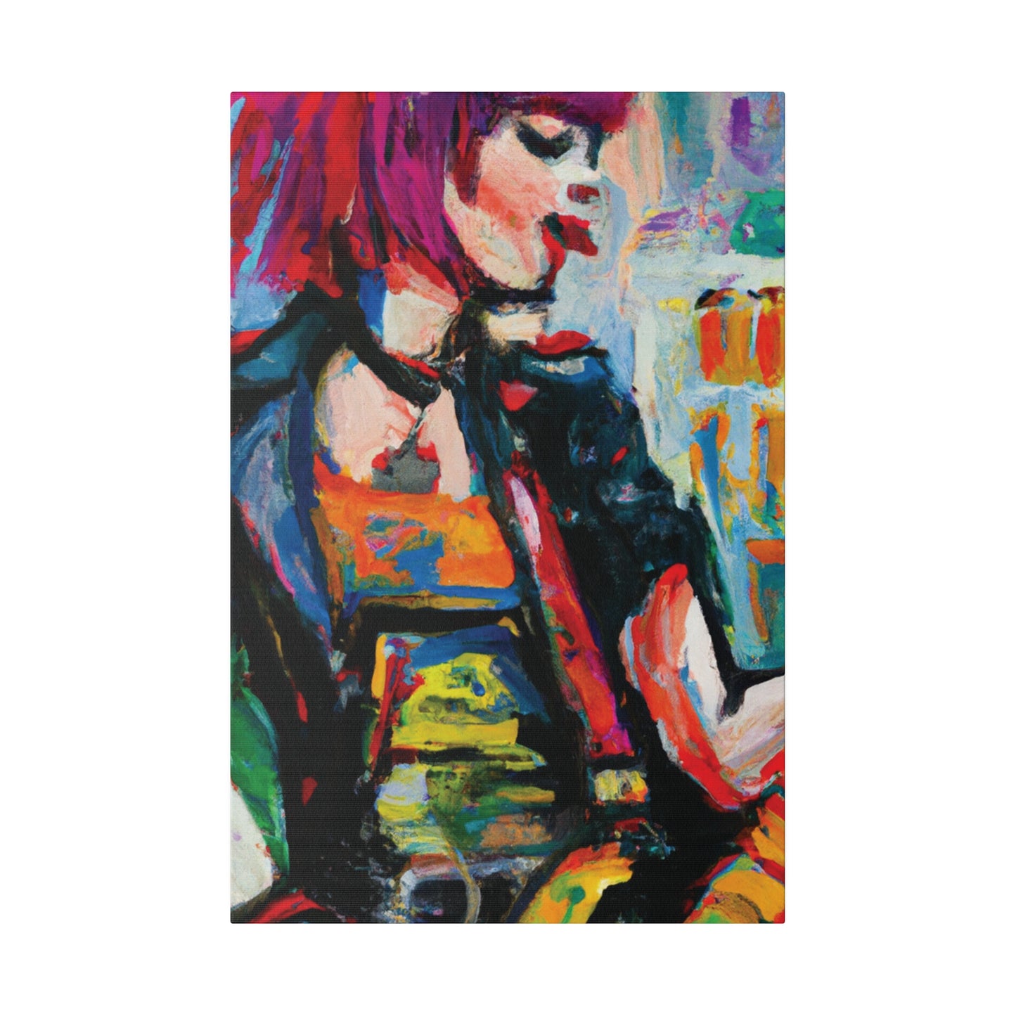 5917U - Rockstar Oil Painting Style Print | Poster | Home Decor | Wall Art | Music Art | Canvas