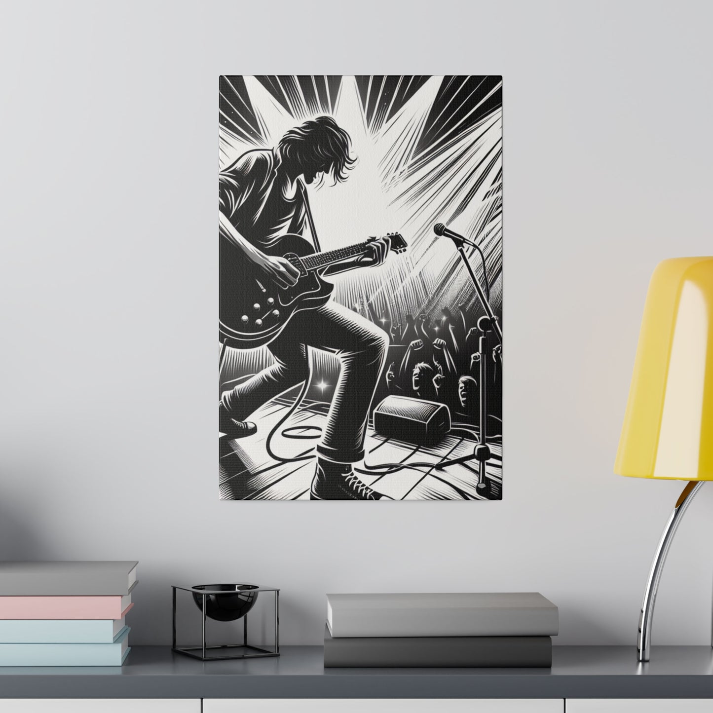 5372Z - music art work, rockstar gifts, musician gift ideas, guitar art work, guitar artwork, guitar wall art canvas, playing guitar, decor