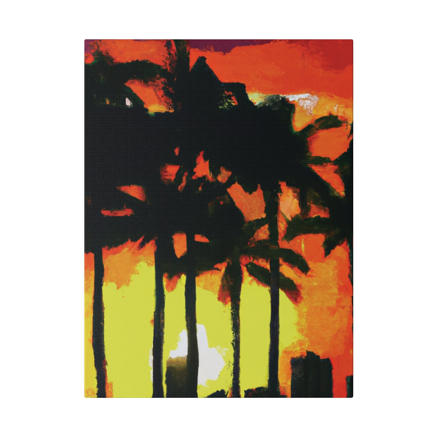 8291L - Miami Beach Sunset Painting Print | Miami | Beach | Sunset | Poster | Home Decor | Wall Art | Canvas