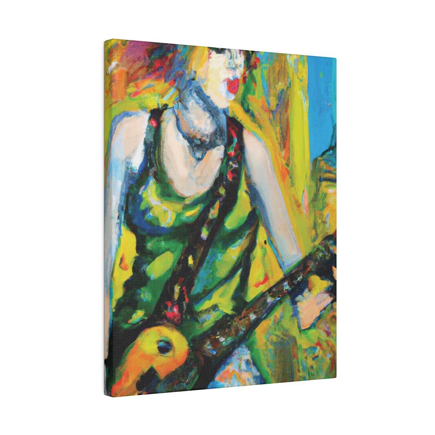 4713C - Rockstar Oil Painting Style Print | Poster | Home Decor | Wall Art | Music Art | Canvas