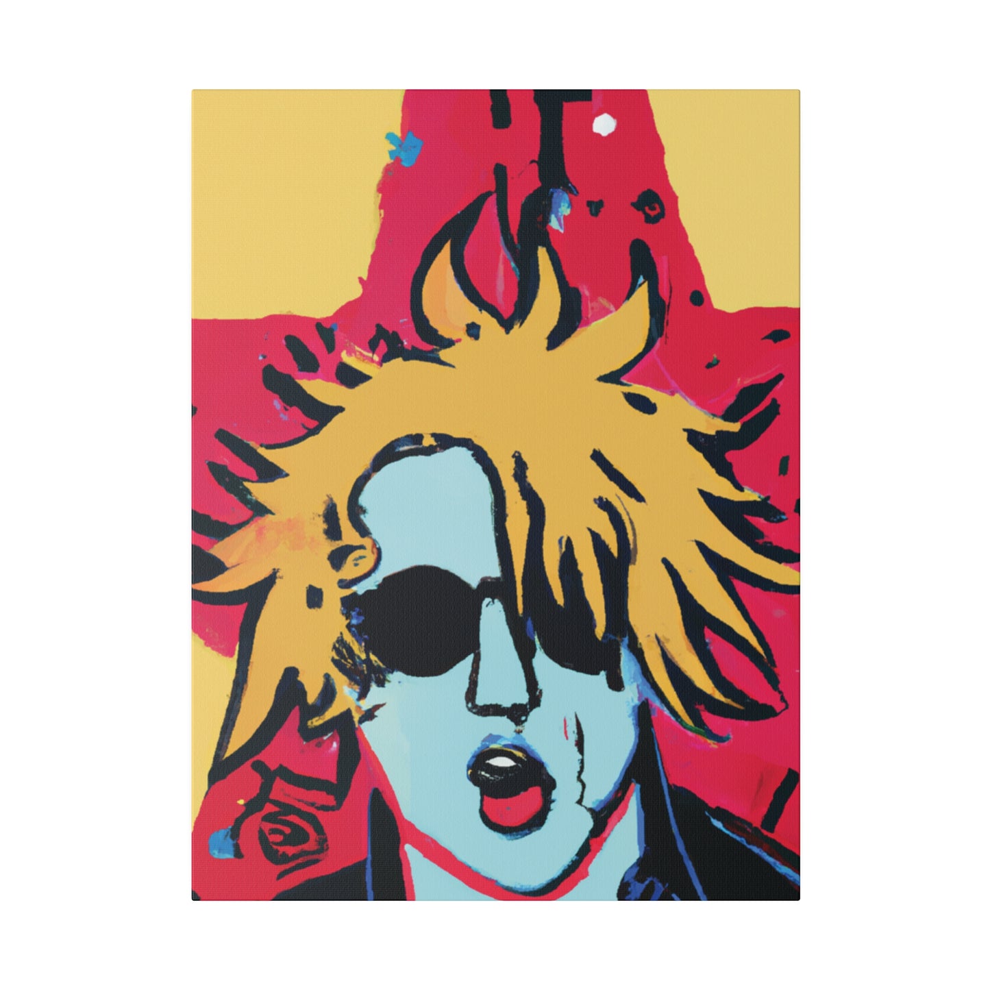 8143X - Rockstar Painting Print | Face | Abstract | Poster | Home Decor | Wall Art | Music Art | Canvas