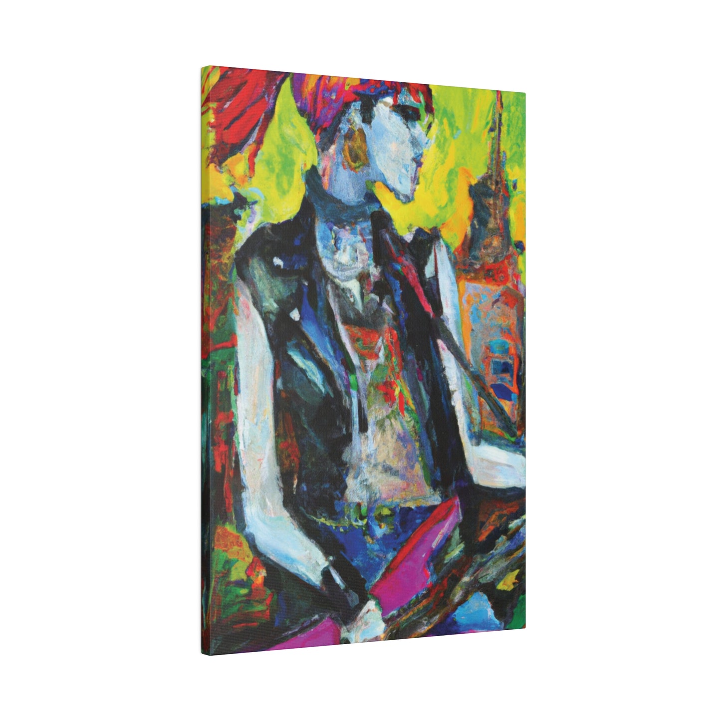 7349W - Rockstar Oil Painting Style Print | Poster | Home Decor | Wall Art | Music Art | Canvas