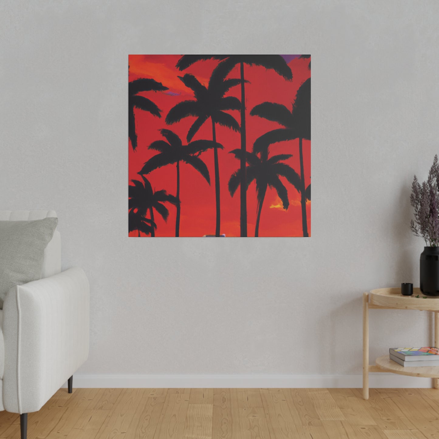 7261M - Miami Beach Sunset Painting Print | Miami | Beach | Sunset | Poster | Home Decor | Wall Art | Canvas