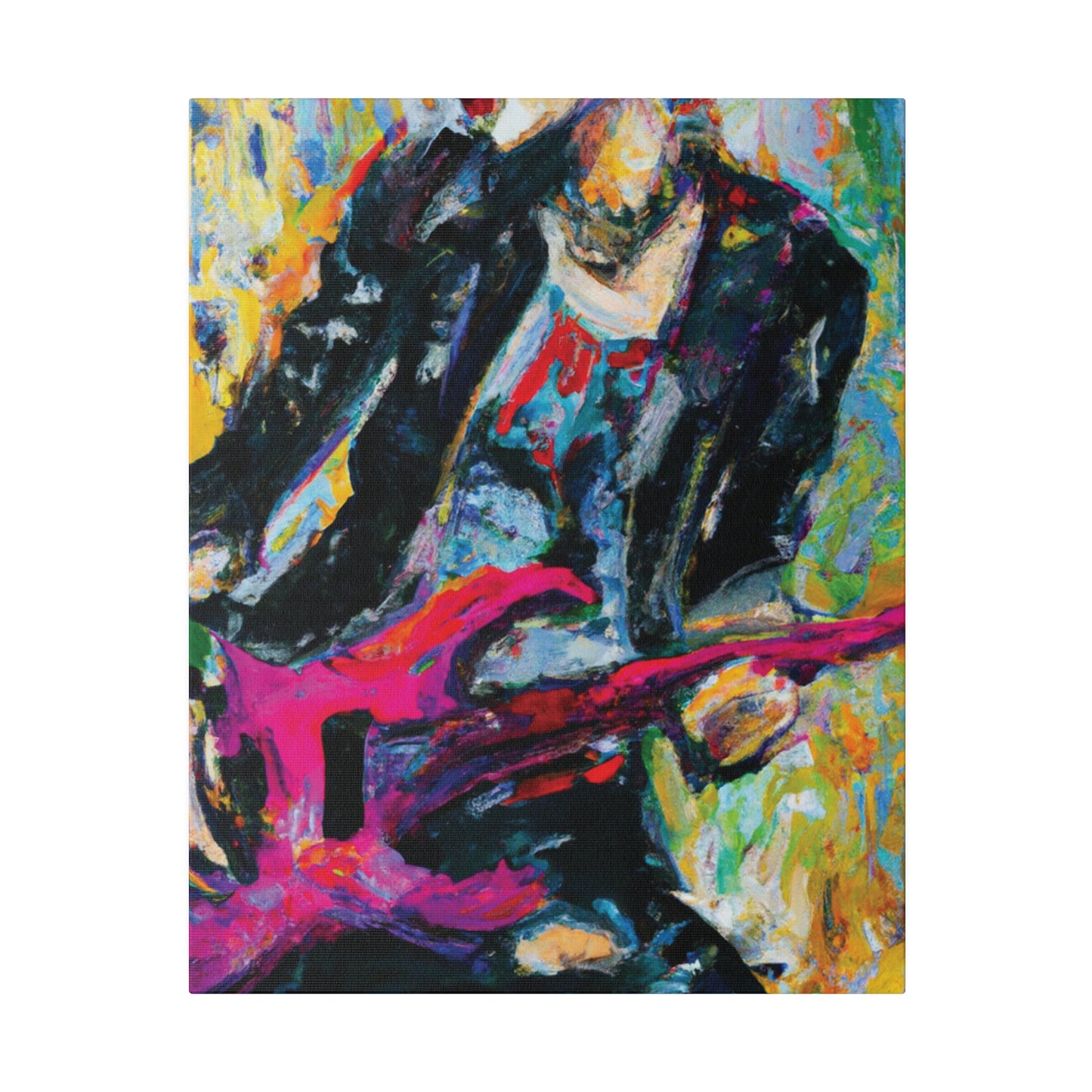 4567X - Rockstar Oil Painting Style Print | Poster | Home Decor | Wall Art | Music Art | Canvas